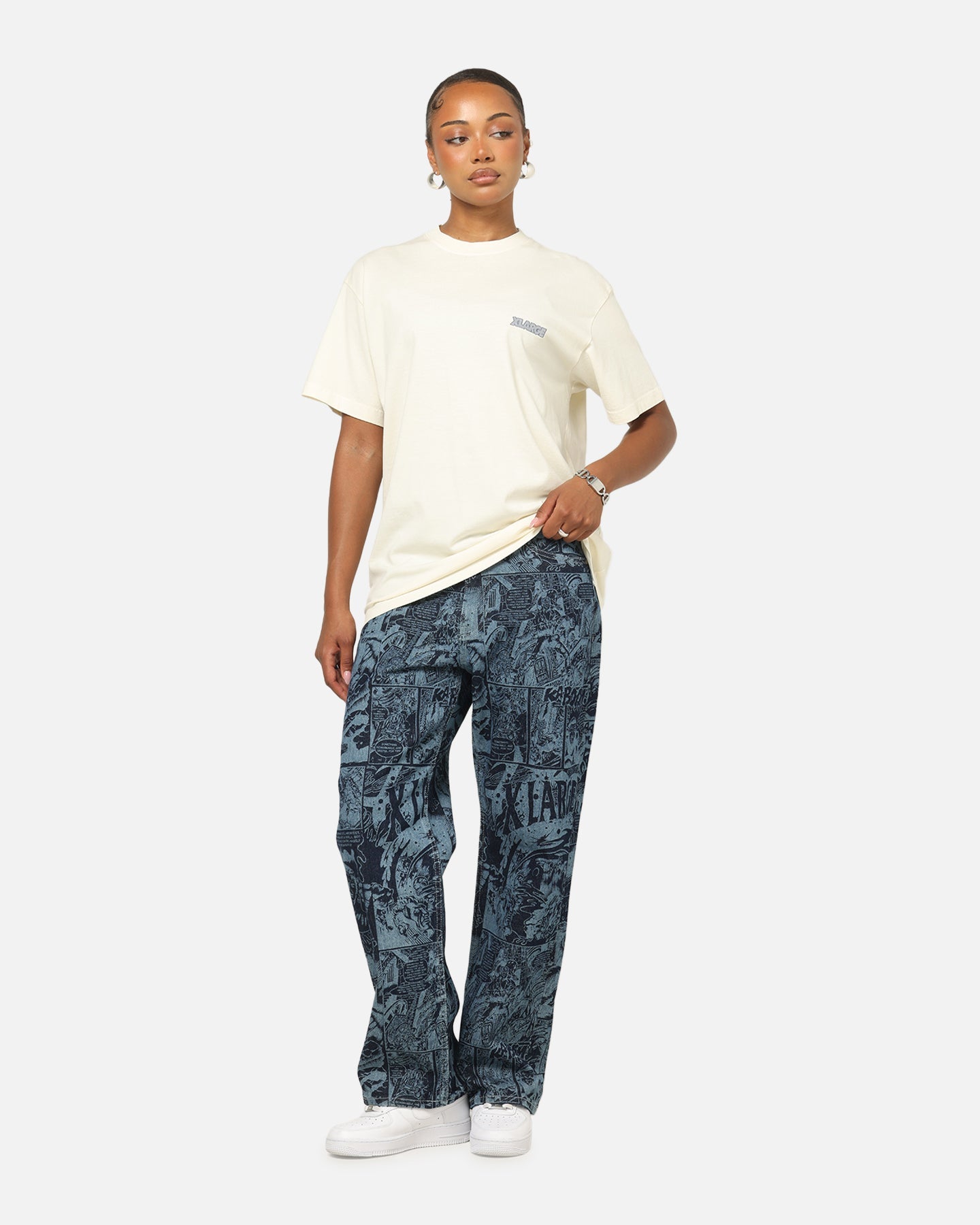 X-Large Comic Denim Pants Indigo