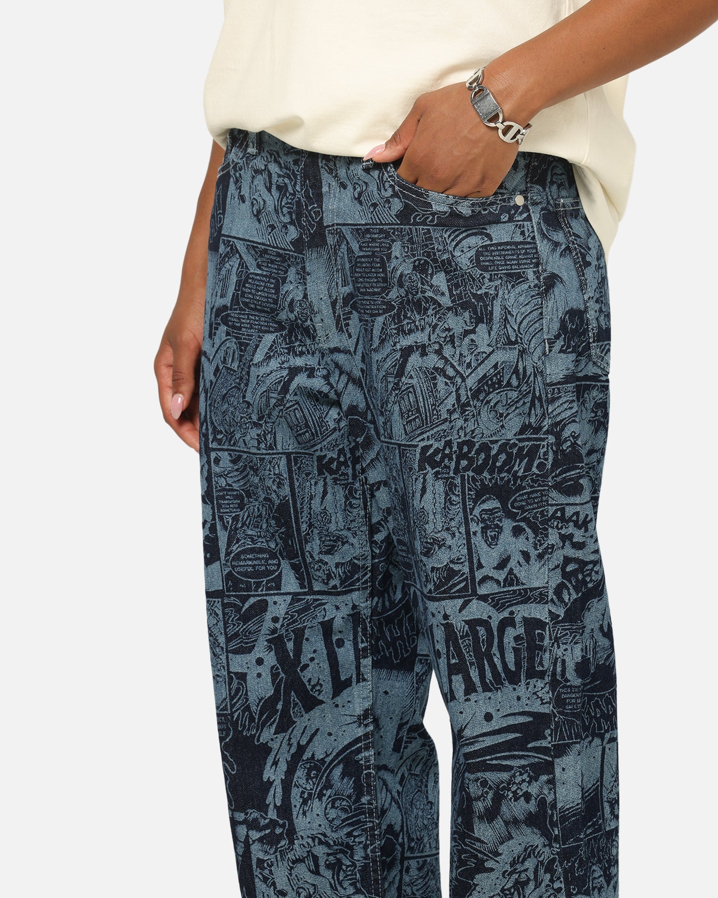 X-Large Comic Denim Pants Indigo