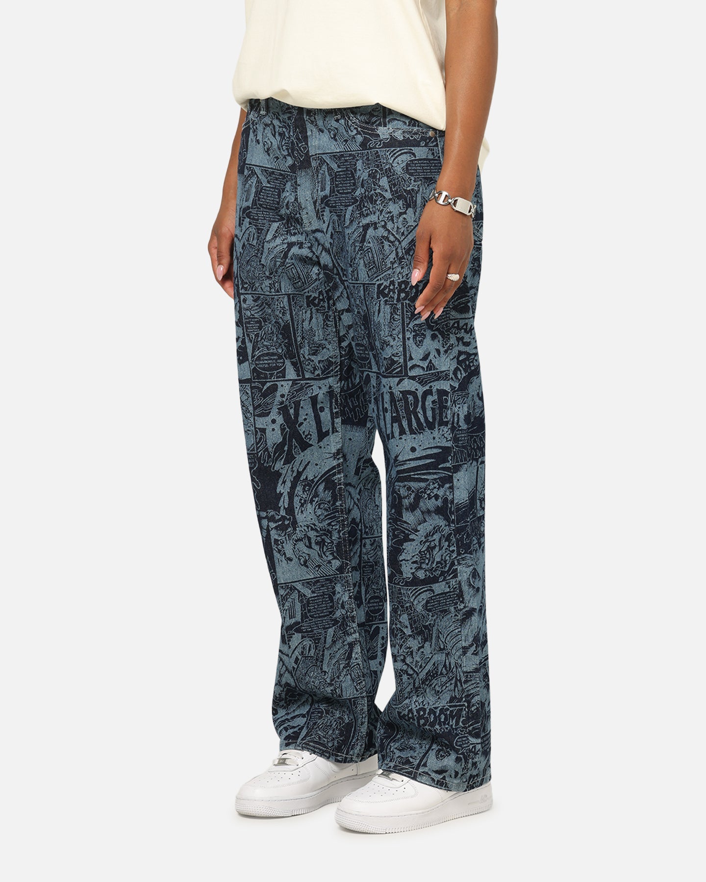 X-Large Comic Denim Pants Indigo