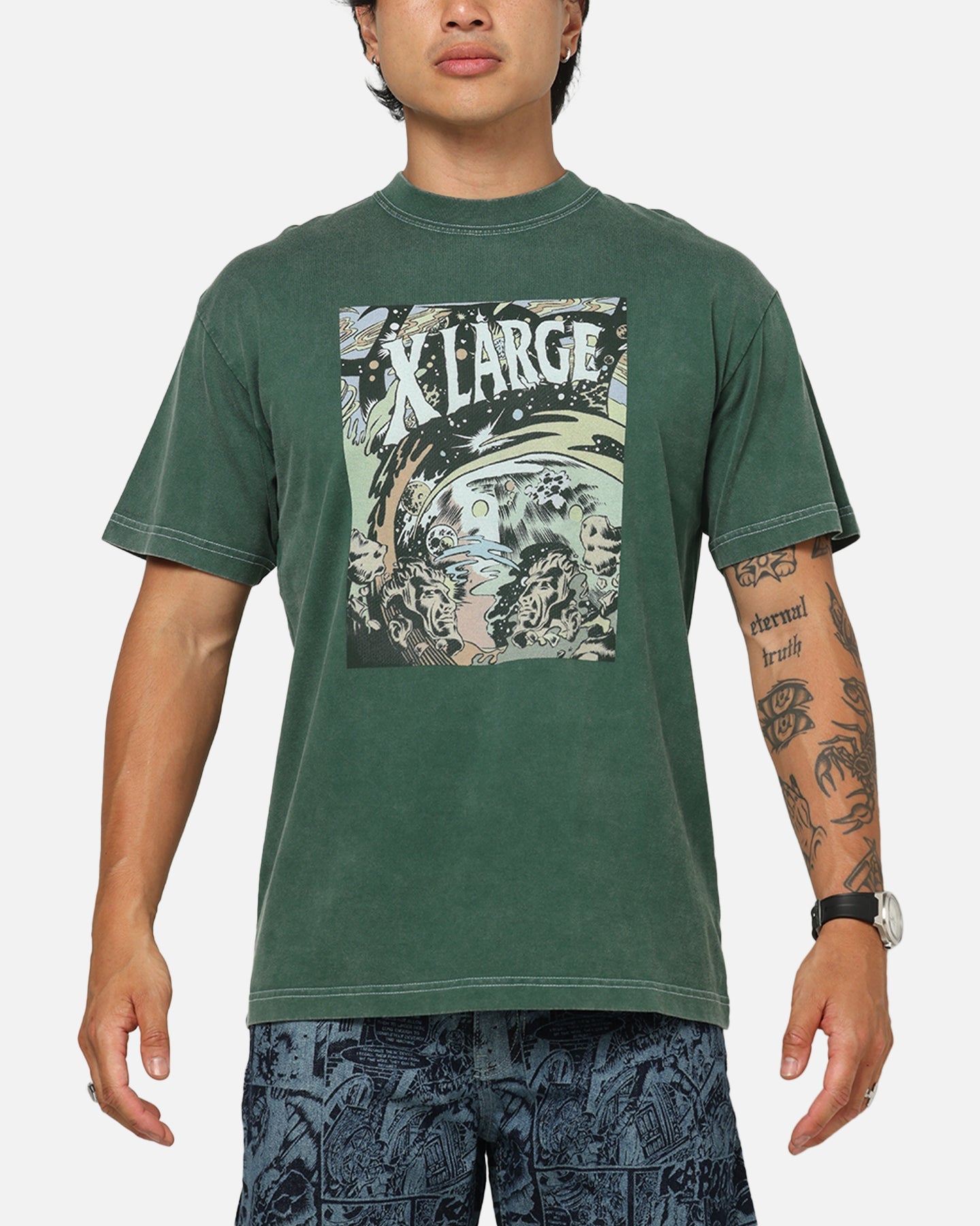 X-Large Comic T-Shirt Green