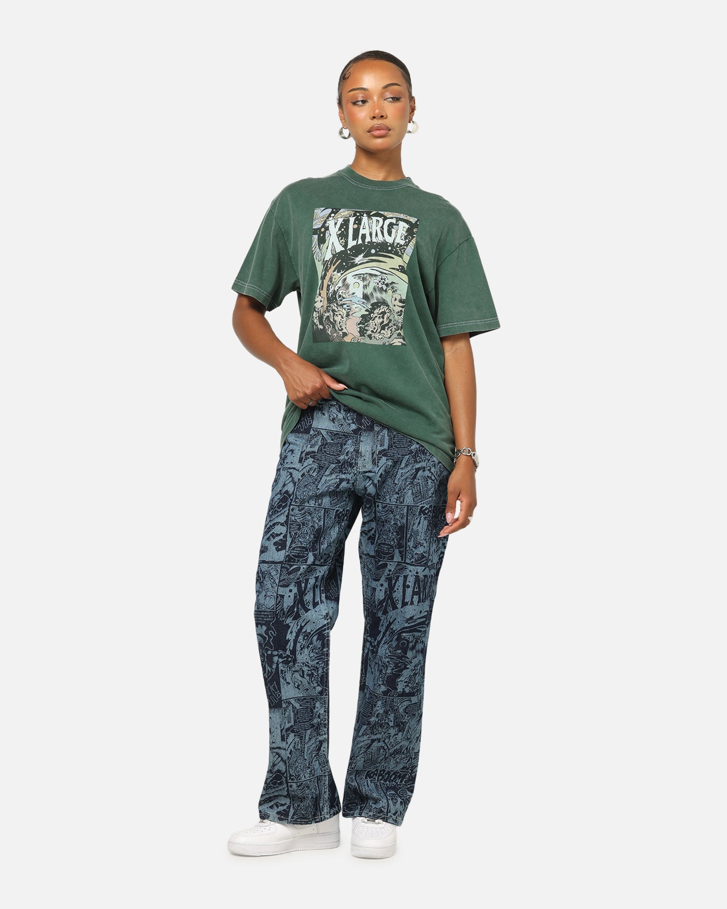 X-Large Comic T-Shirt Green