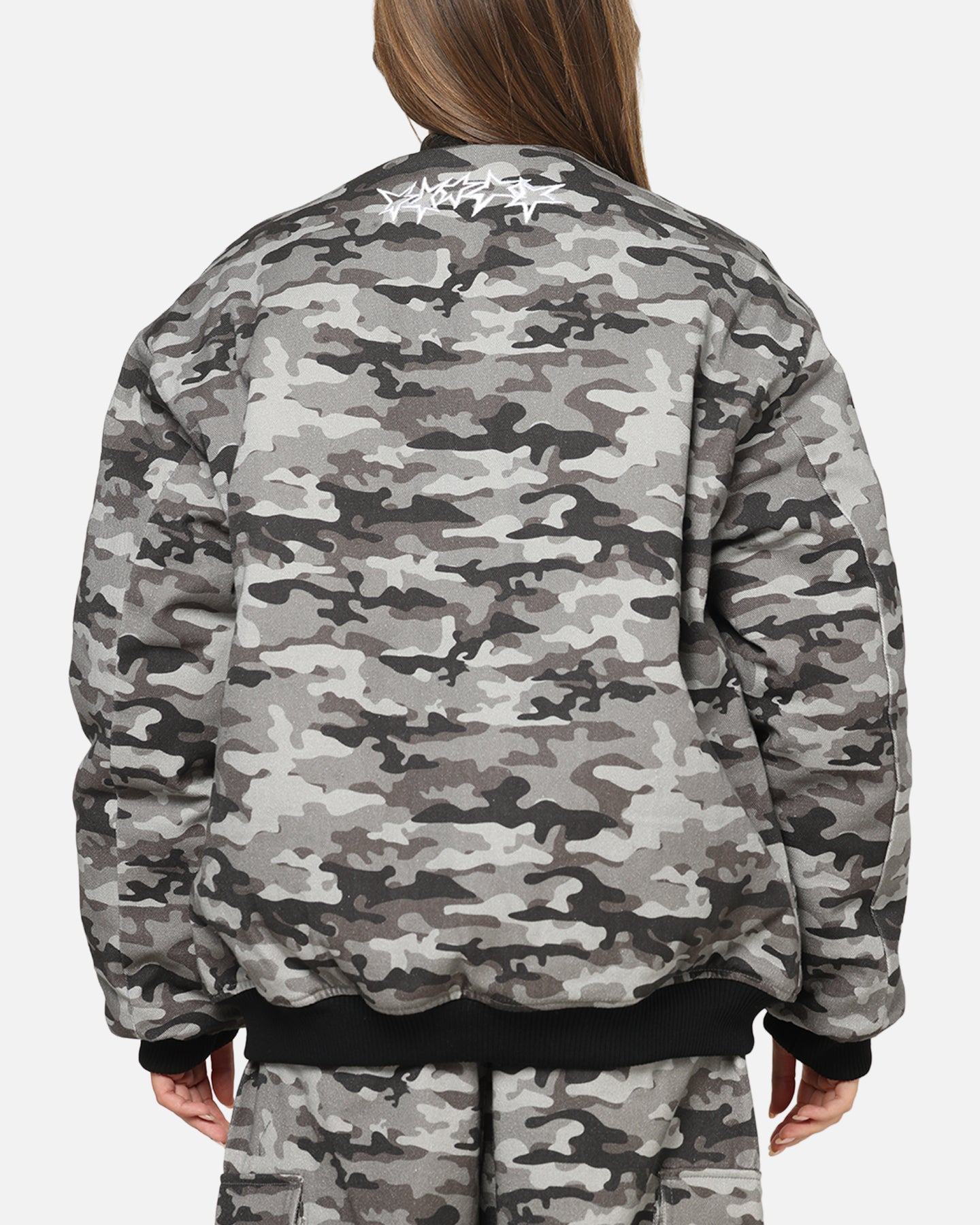 Carre Camo Bomber Jacket Black Camo