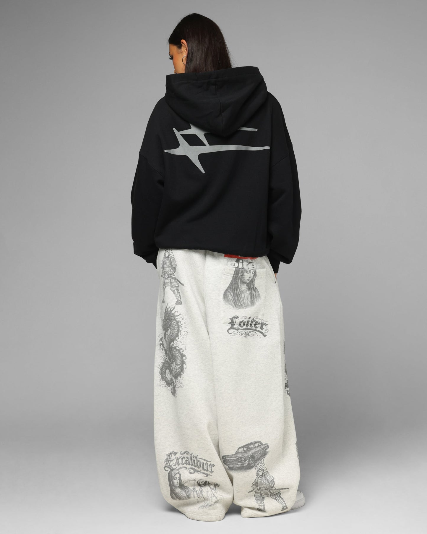 Loiter Ultra Hybrid Zip Hoodie Black