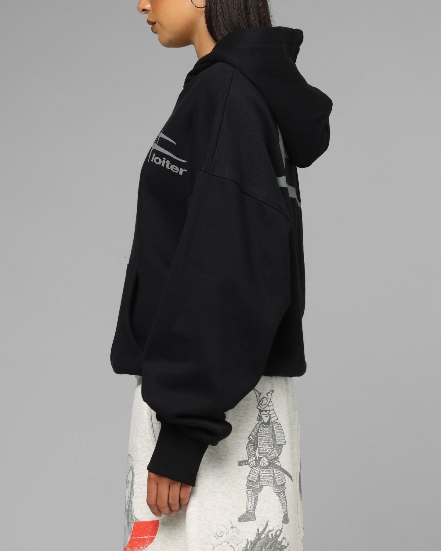 Loiter Ultra Hybrid Zip Hoodie Black