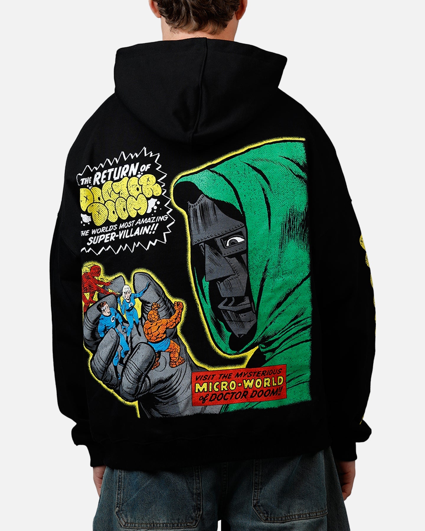 American Thrift Marvel Fantastic Four Doctor Doom Villain Premium Hoodie Black