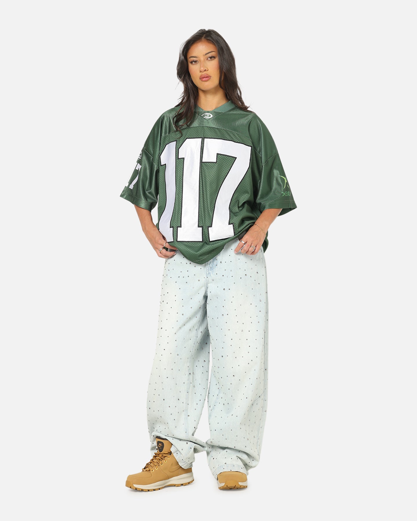 73Studio X Halo 2 Spartan 117 Football Jersey Forest Green