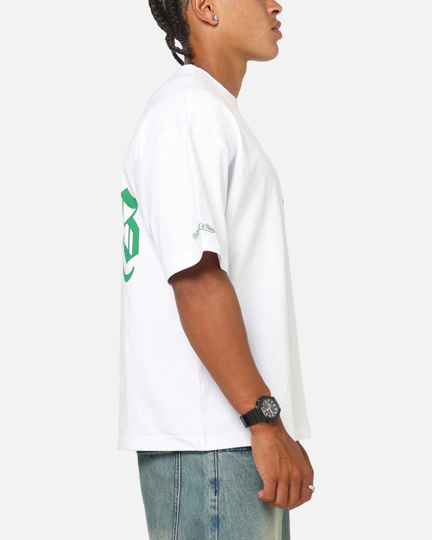 Mitchell & Ness Philadelphia Eagles Stars & Text Boxy T-Shirt White