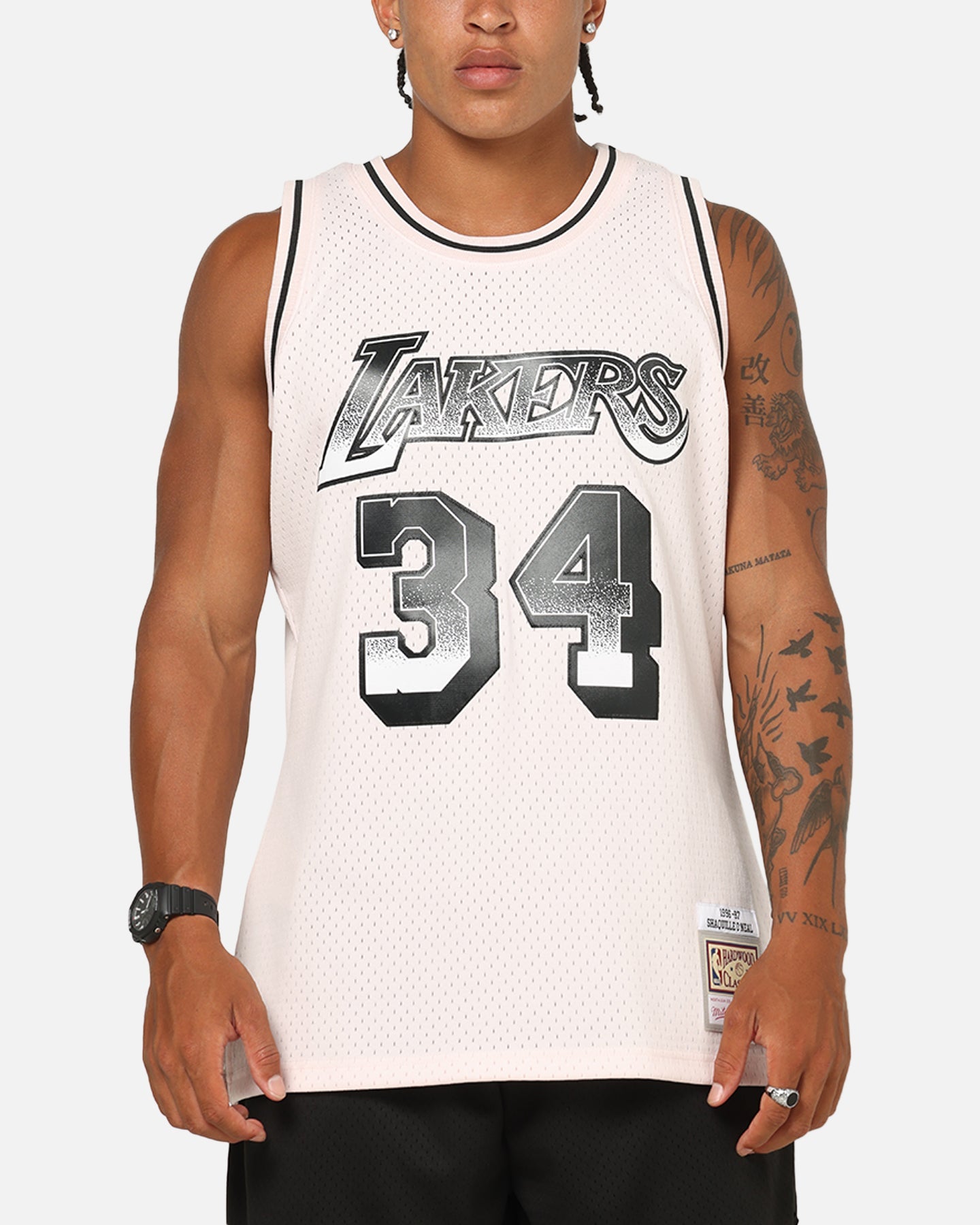 Mitchell & Ness Los Angeles Lakers Shaquille O'Neal LA Champ Swing Jersey Pink