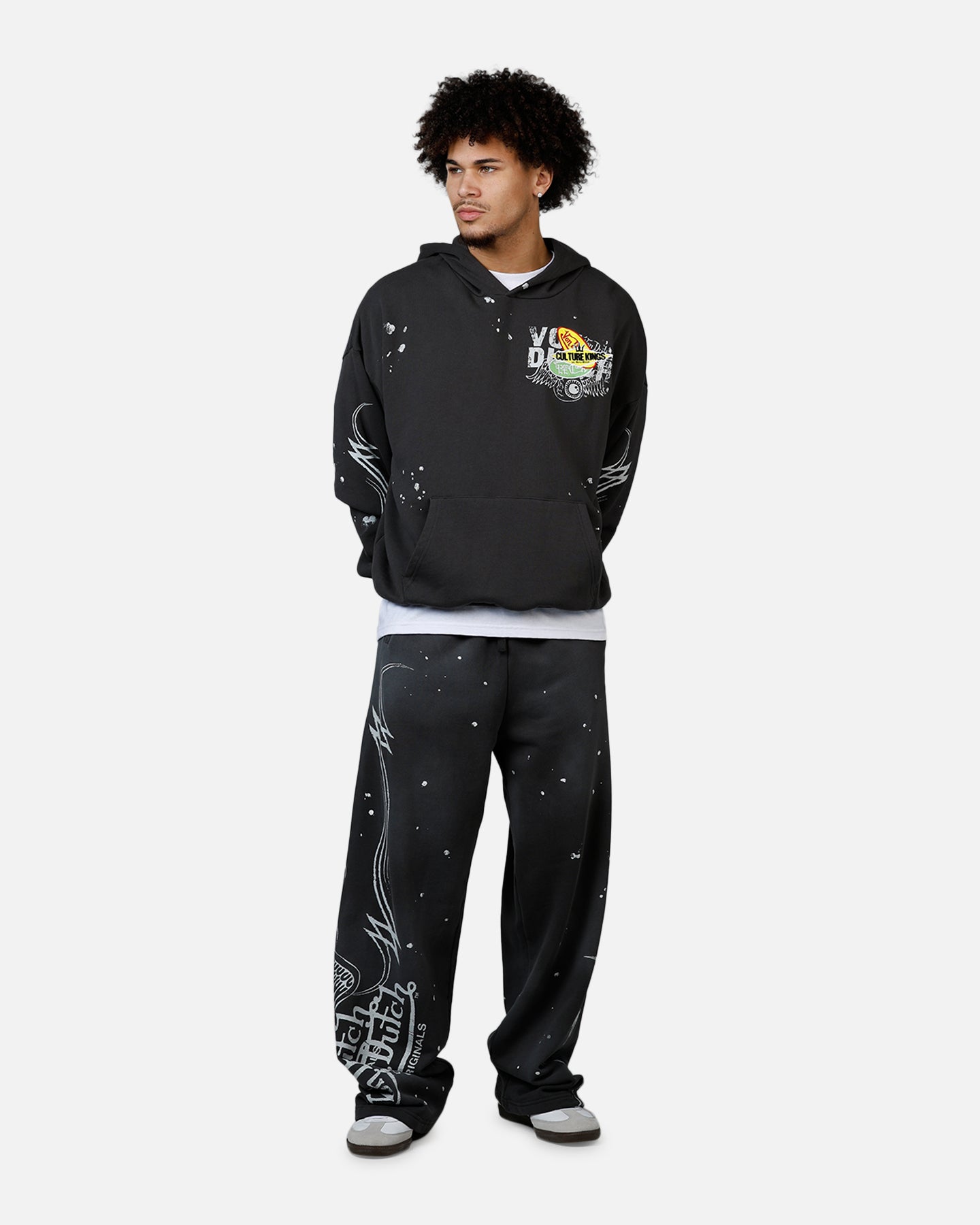Von Dutch X Culture Kings CK Hoodie Washed Black