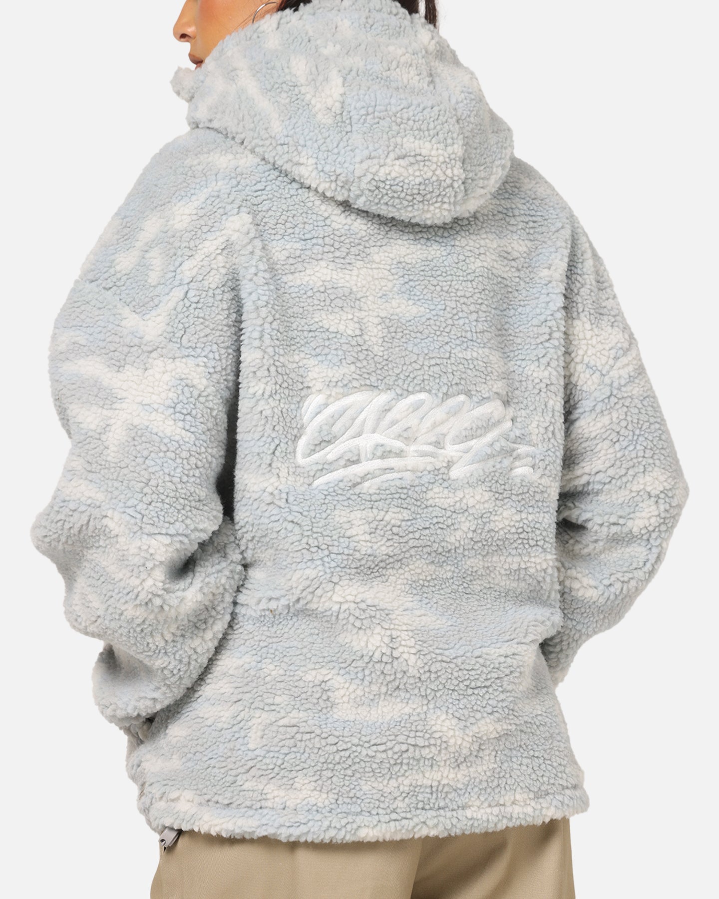 Carre Sherpa Hooded Jumper Snow Camo