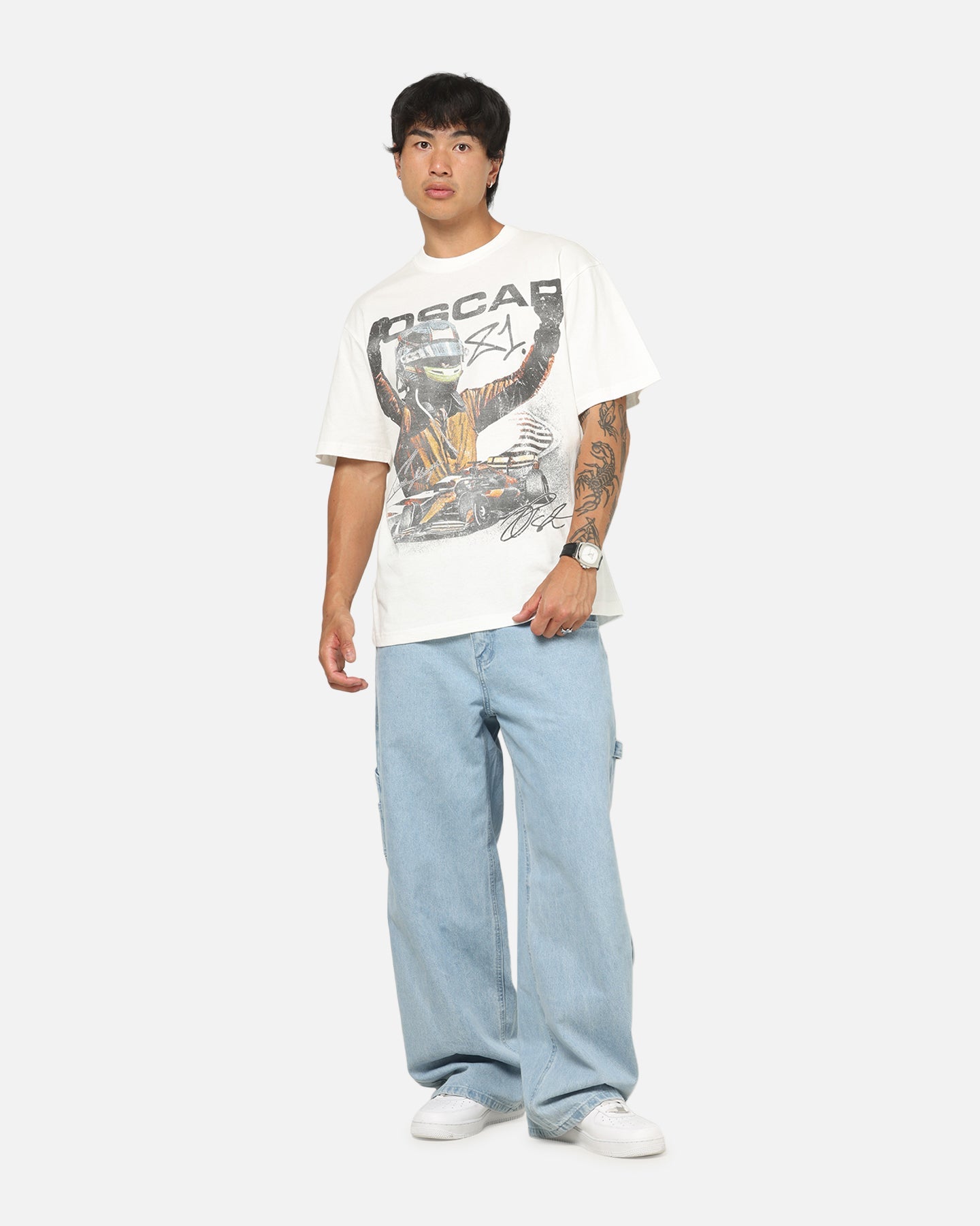 Mitchell & Ness X Mclaren Piastri Victory T-Shirt Vintage White