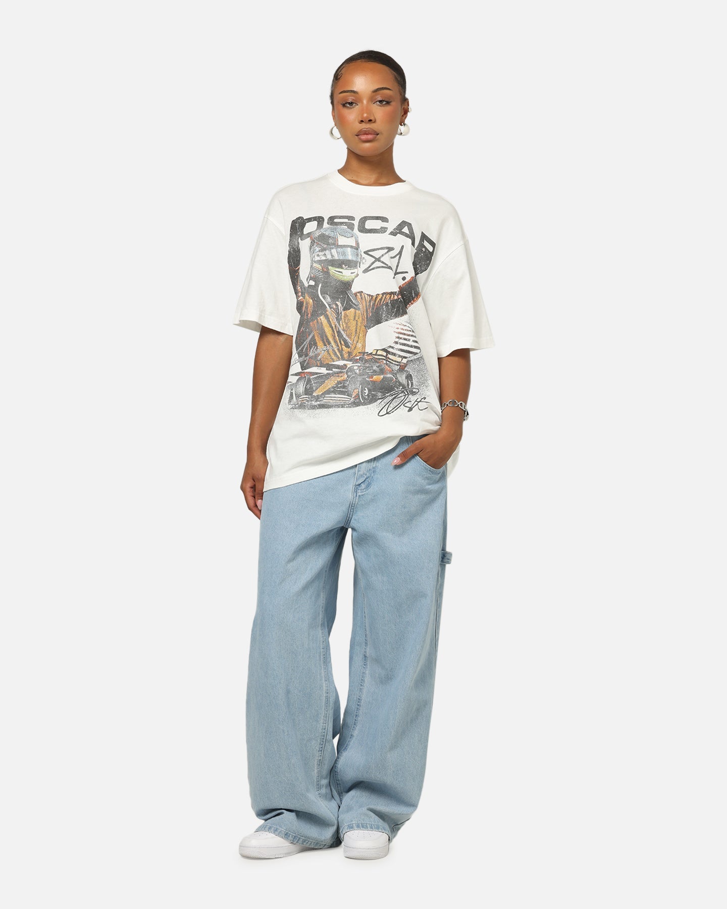 Mitchell & Ness X Mclaren Piastri Victory T-Shirt Vintage White