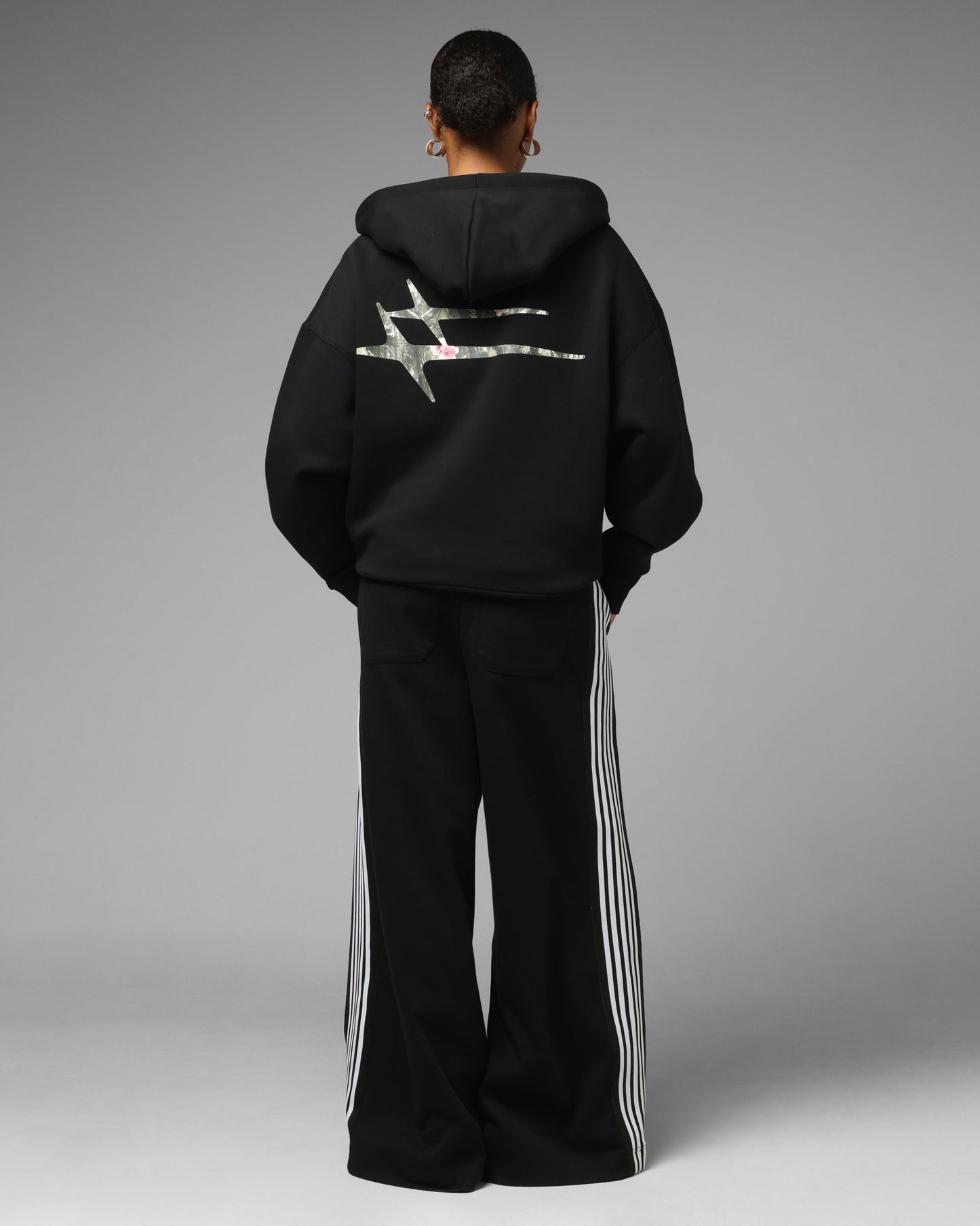 Loiter Hybrid Premium Zip Hoodie Black/Camo