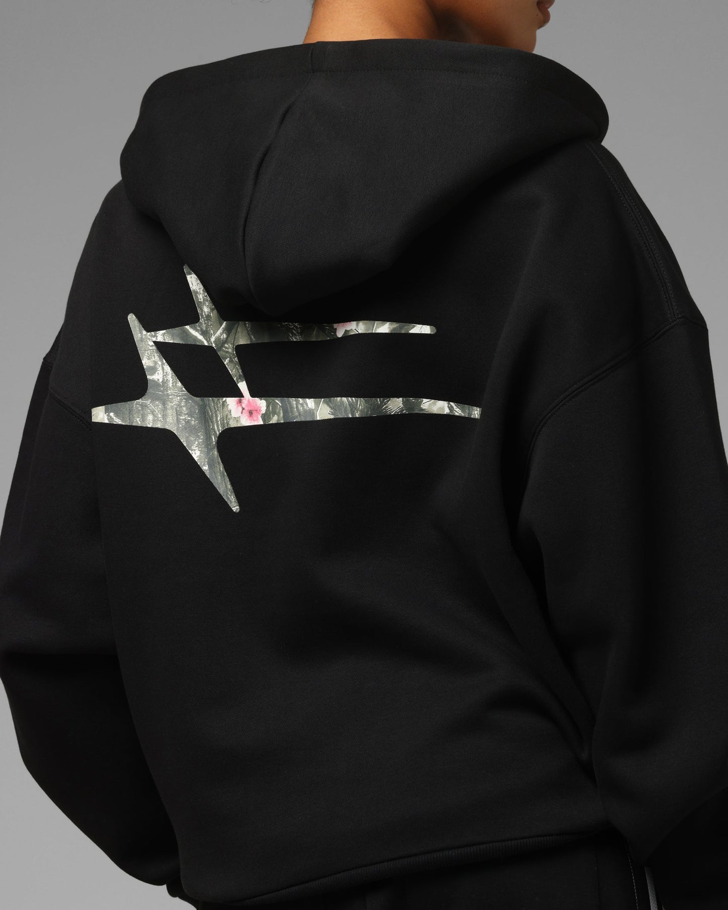 Loiter Hybrid Premium Zip Hoodie Black/Camo