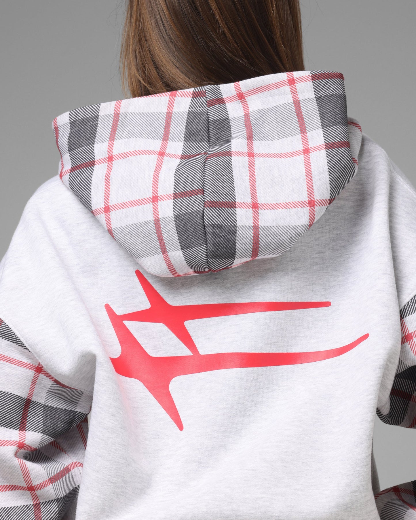 Loiter Hybrid Premium Zip Hoodie Off White/Red