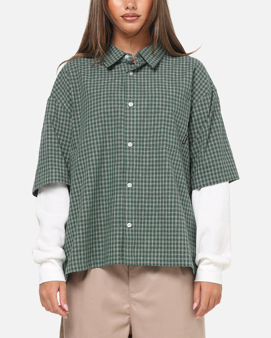 Carre Archive Layered Shirt Green Plaid