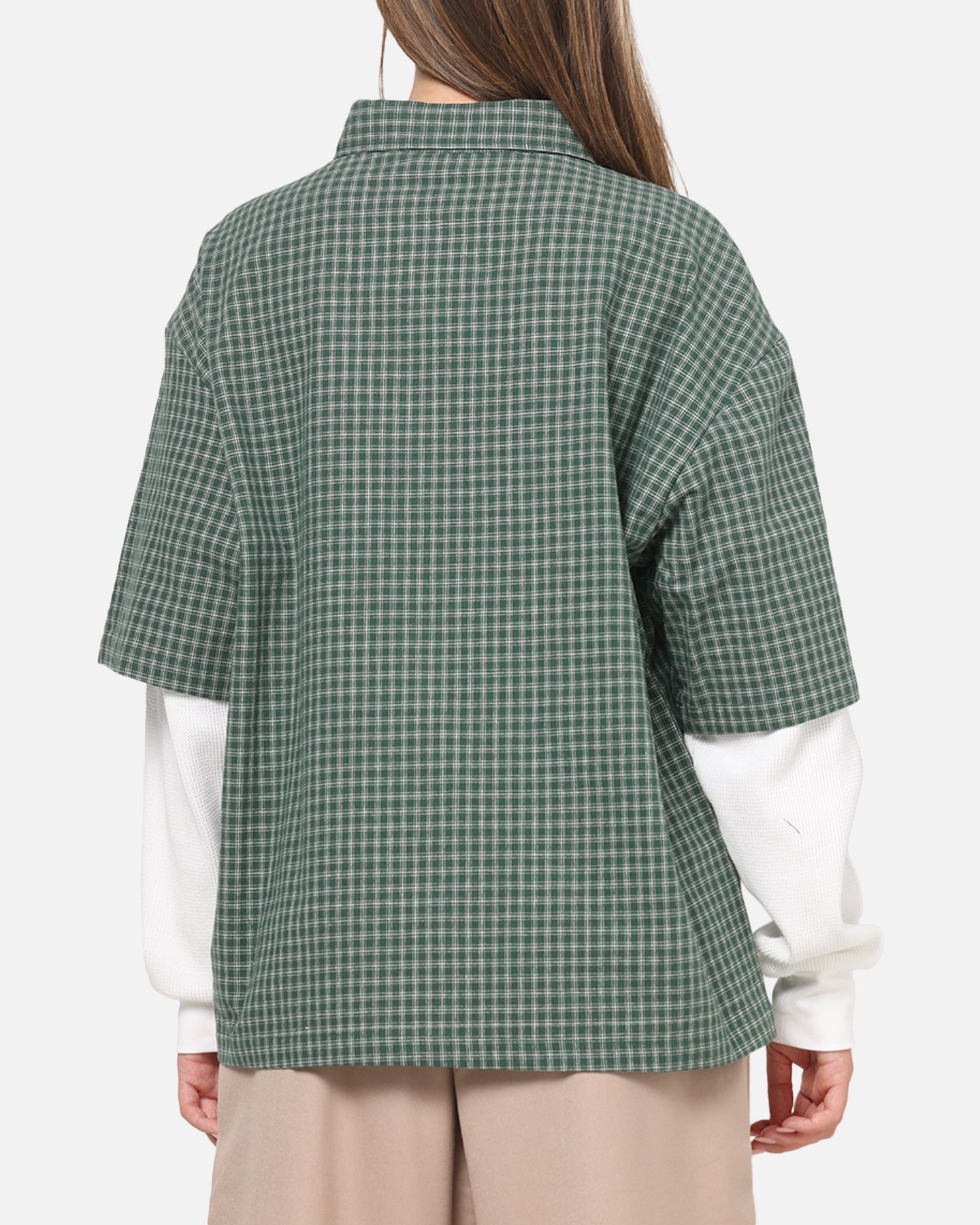Carre Archive Layered Shirt Green Plaid