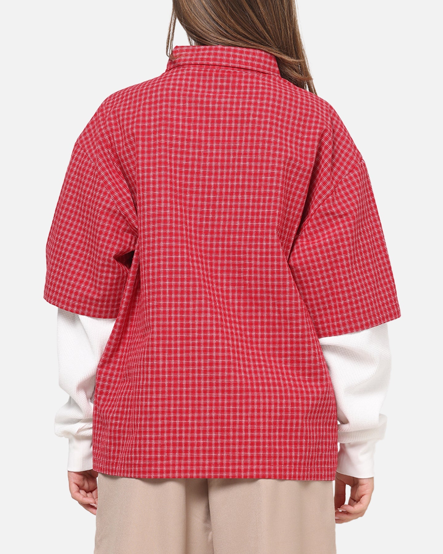 Carre Archive Layered Shirt Red Plaid