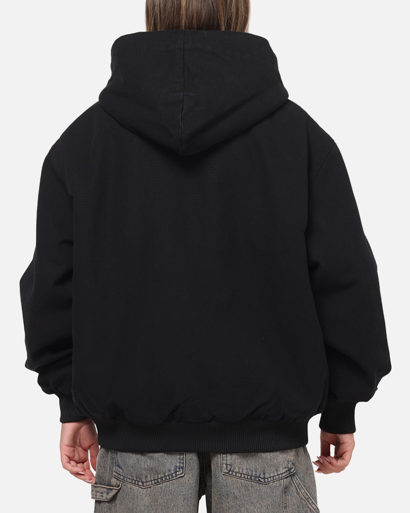 Carre Sherpa Lined Zip Hoodie Black
