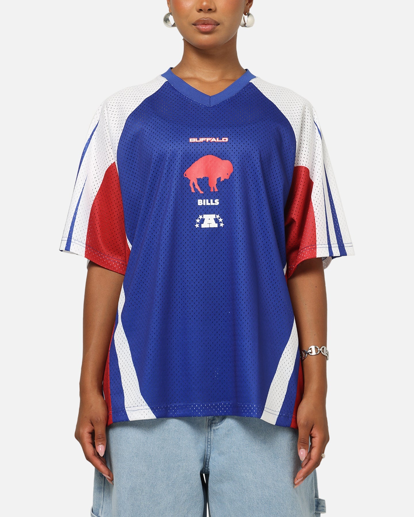 Mitchell & Ness Buffalo Bills Warehouse Rave Jersey White/Blue/Red