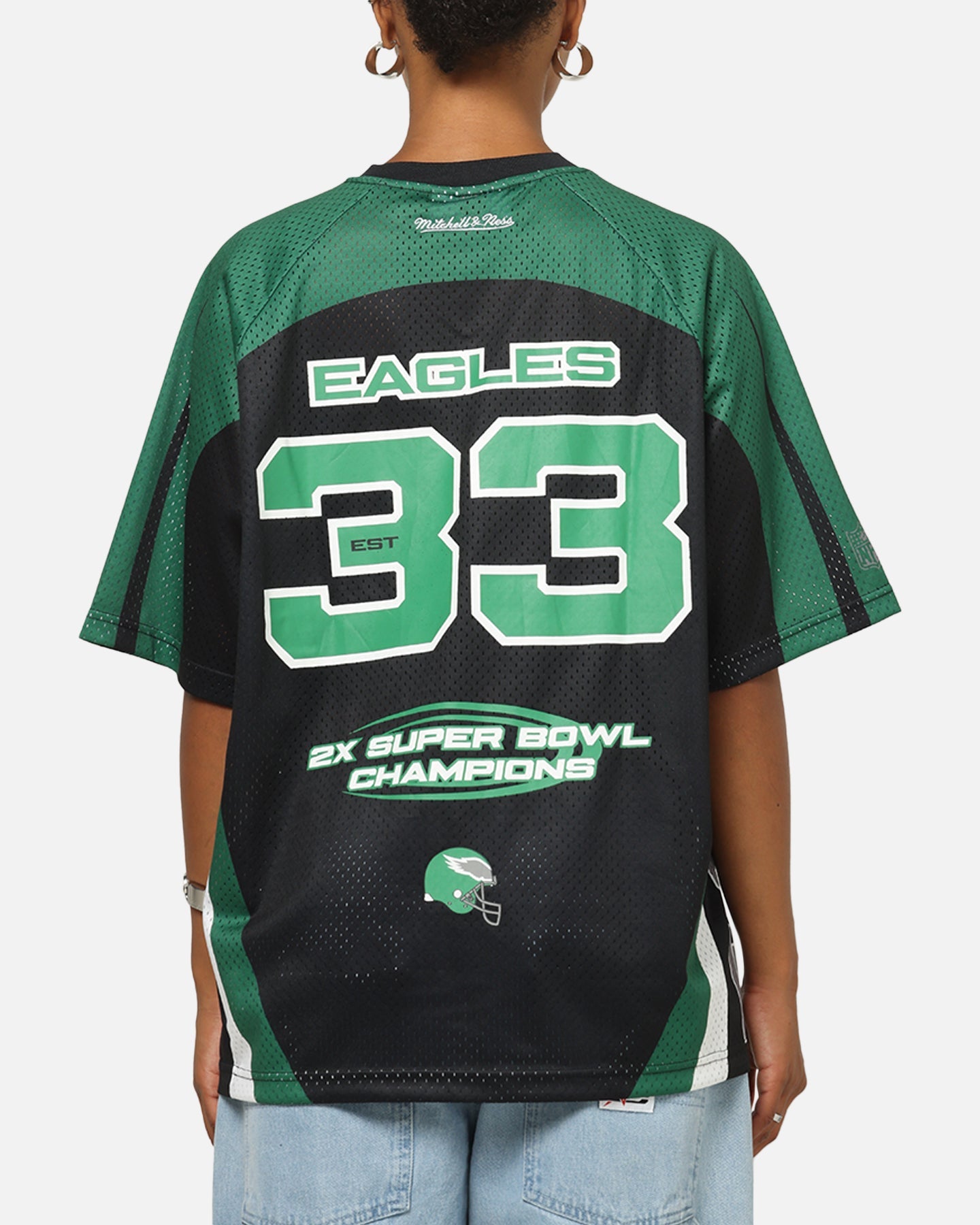 Mitchell & Ness Philadelphia Eagles Warehouse Rave Jersey Black/Green