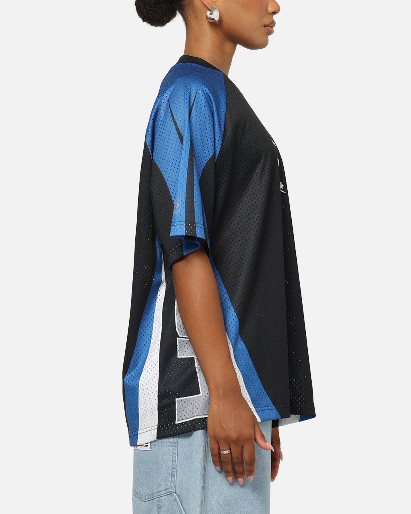 Mitchell & Ness Detroit Lions Warehouse Rave Jersey Black/Blue/White