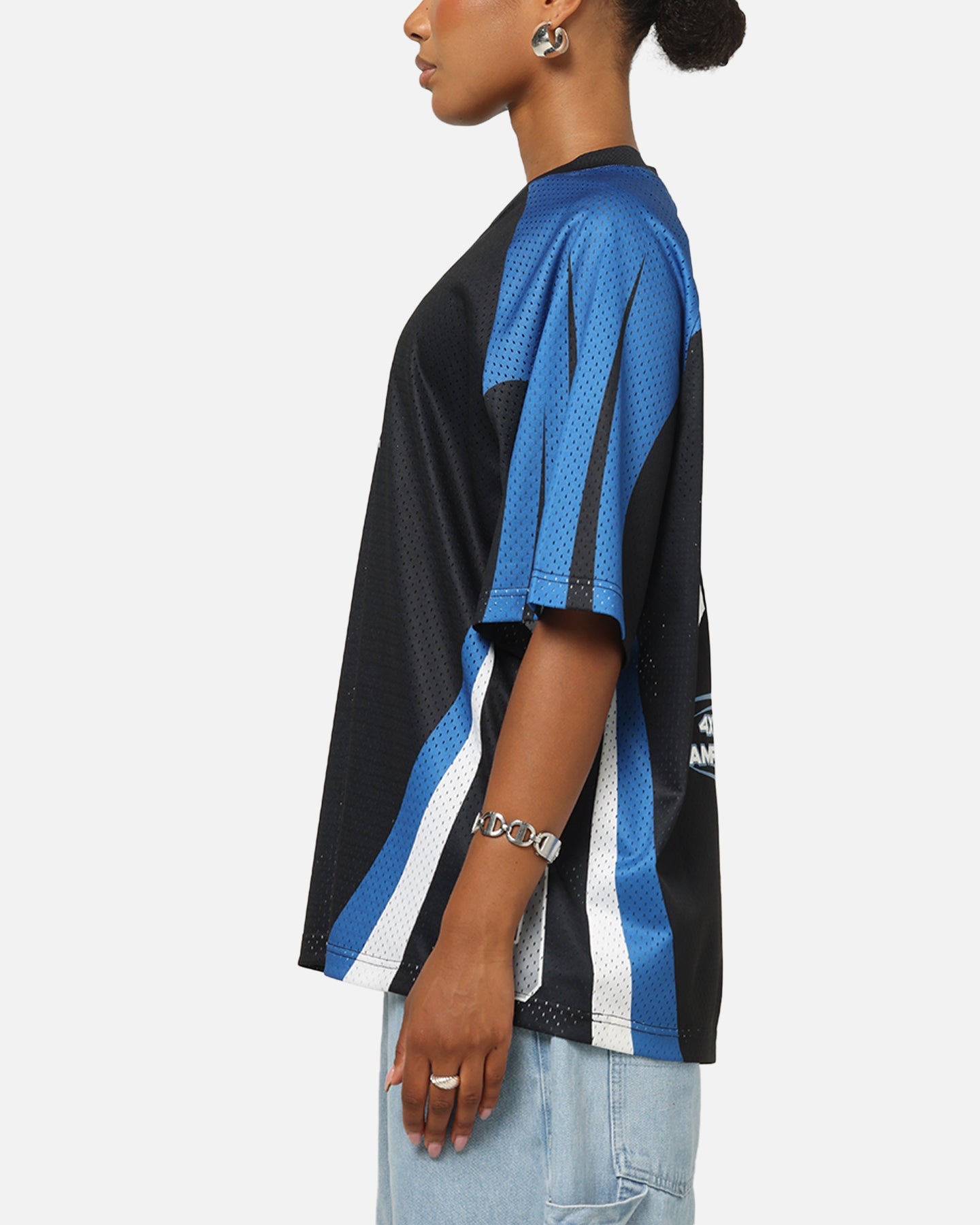 Mitchell & Ness Detroit Lions Warehouse Rave Jersey Black/Blue/White
