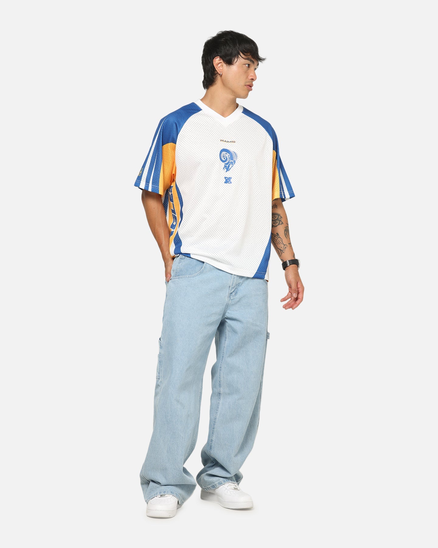 Mitchell & Ness Los Angeles Rams Warehouse Rave Jersey White/Blue/Yellow