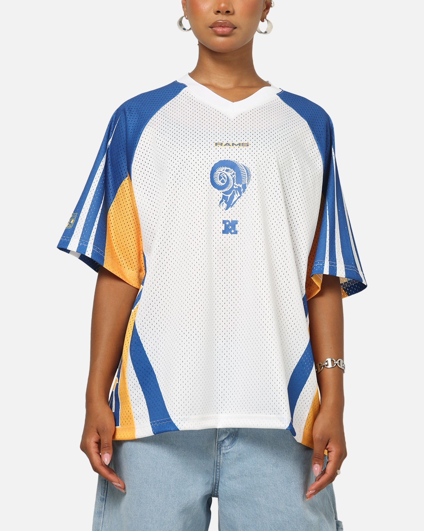 Mitchell & Ness Los Angeles Rams Warehouse Rave Jersey White/Blue/Yellow
