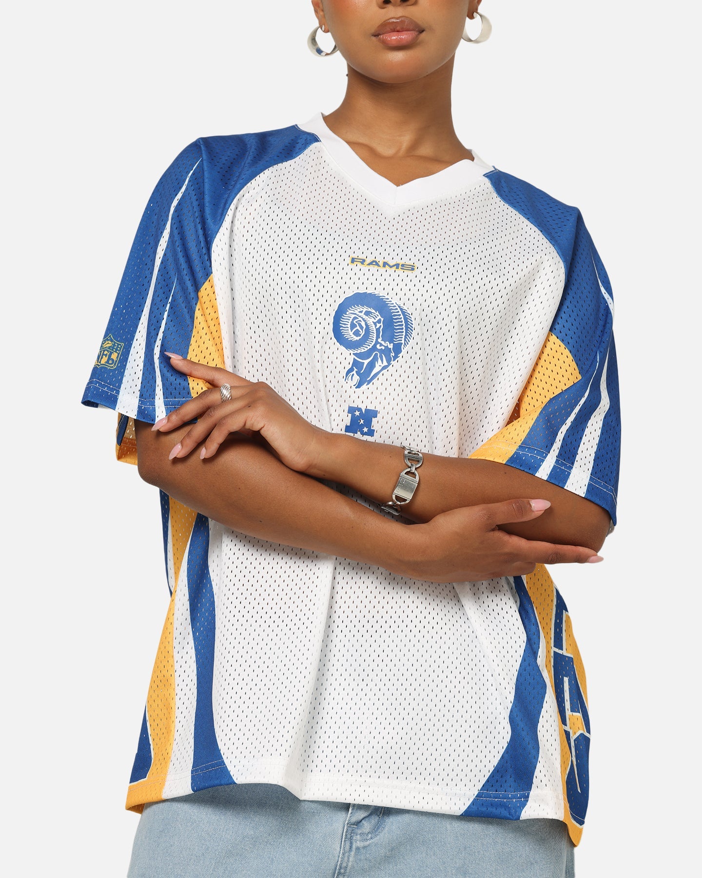 Mitchell & Ness Los Angeles Rams Warehouse Rave Jersey White/Blue/Yellow