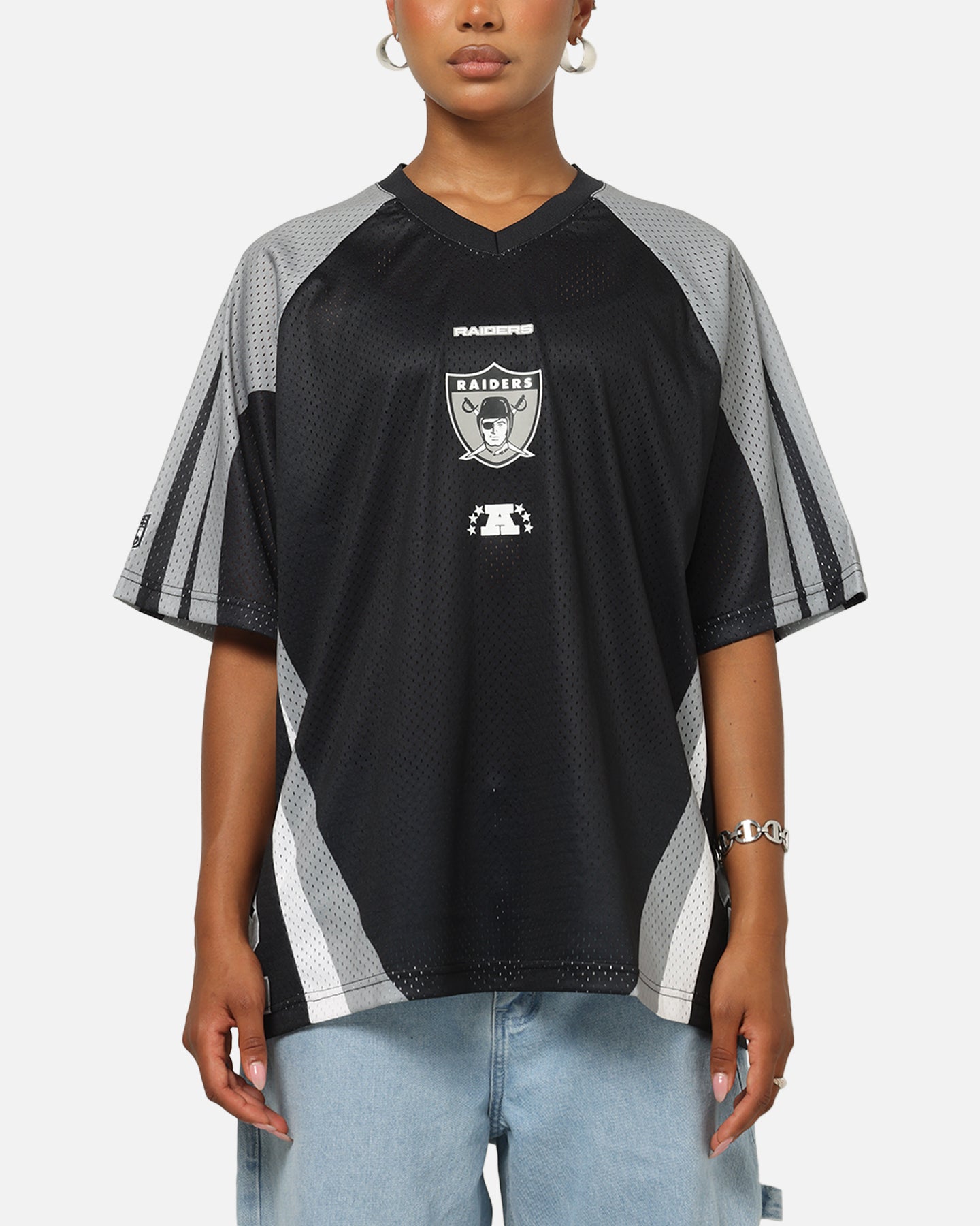 Mitchell & Ness Las Vegas Raiders Warehouse Rave Jersey Black/Grey/White