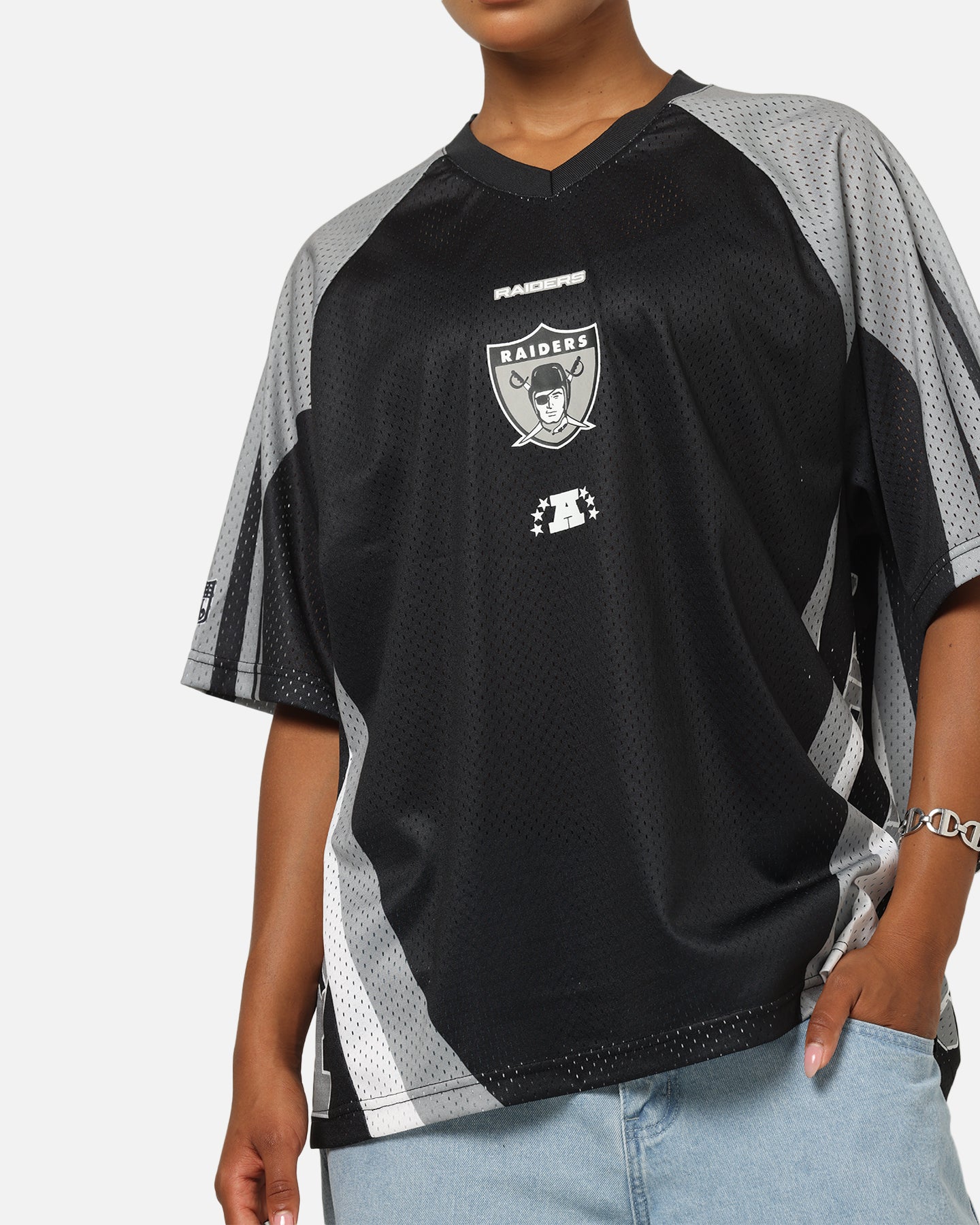 Mitchell & Ness Las Vegas Raiders Warehouse Rave Jersey Black/Grey/White