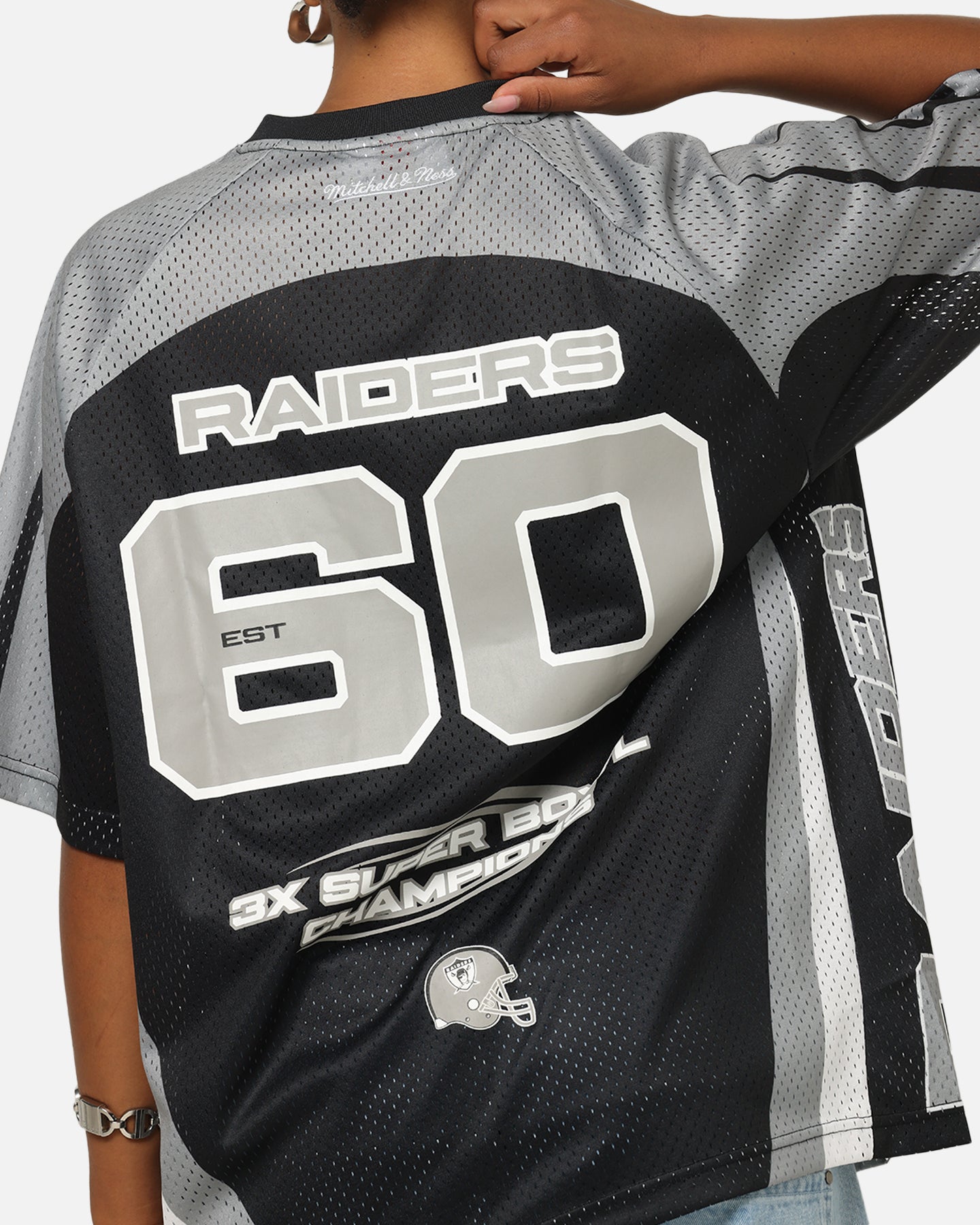 Mitchell & Ness Las Vegas Raiders Warehouse Rave Jersey Black/Grey/White