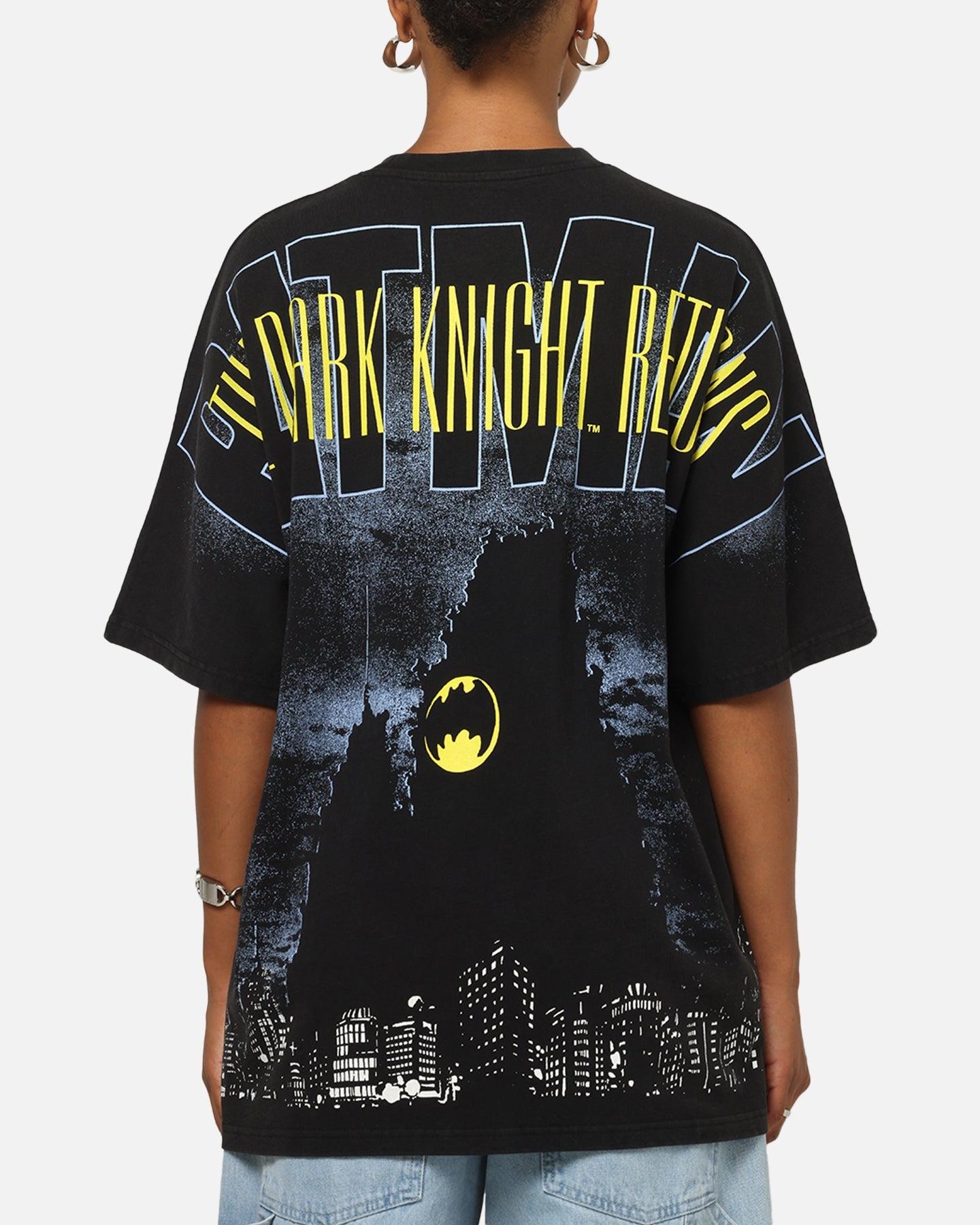 73Studio X DC Batman All Over Print T-Shirt Black Wash