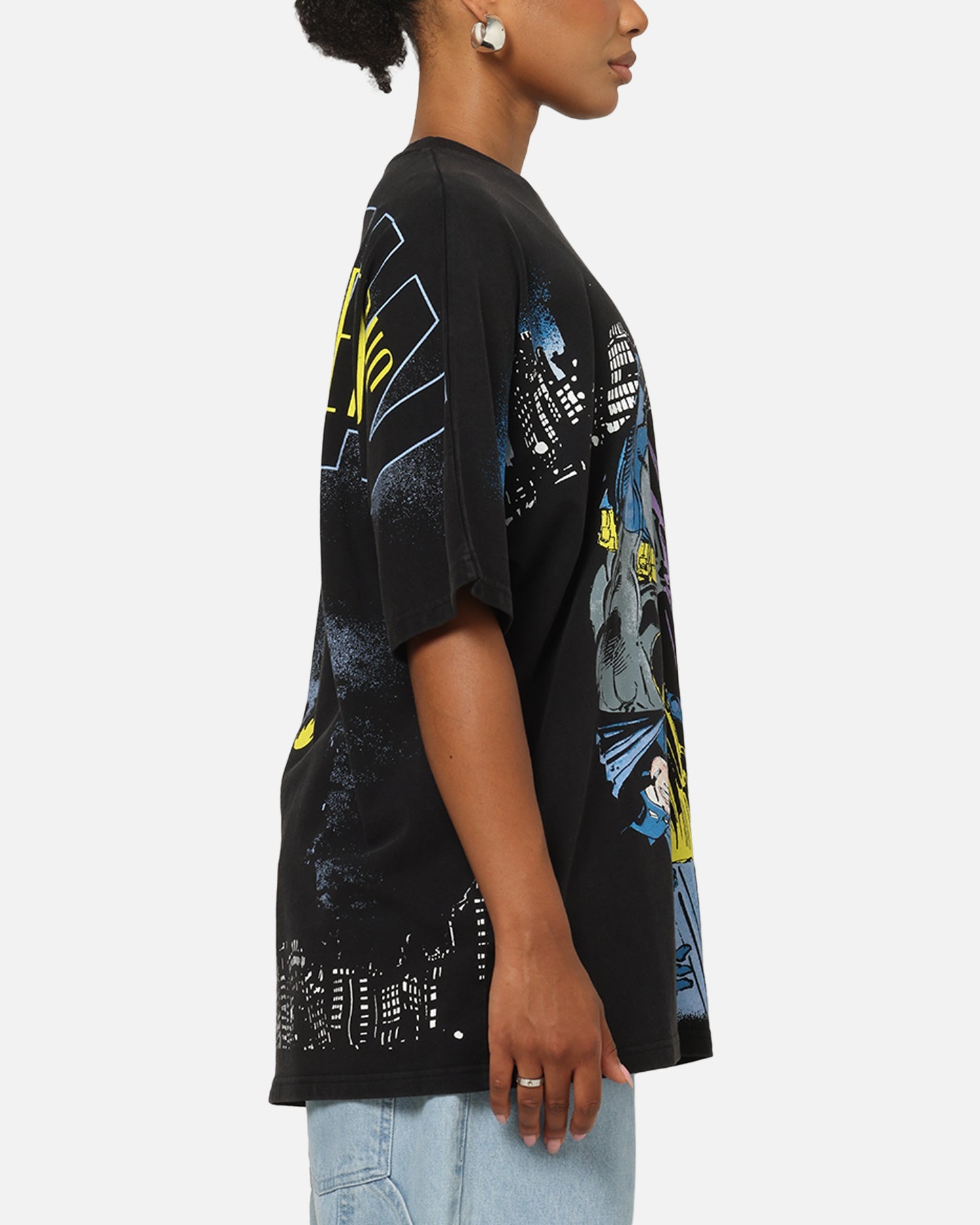 73Studio X DC Batman All Over Print T-Shirt Black Wash
