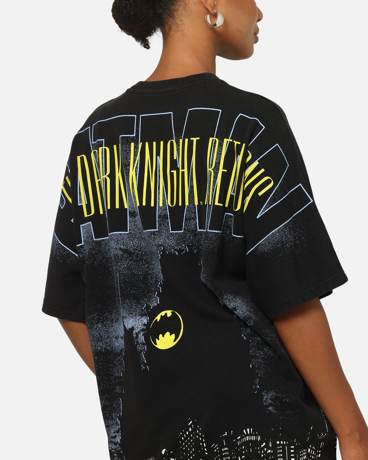 73Studio X DC Batman All Over Print T-Shirt Black Wash