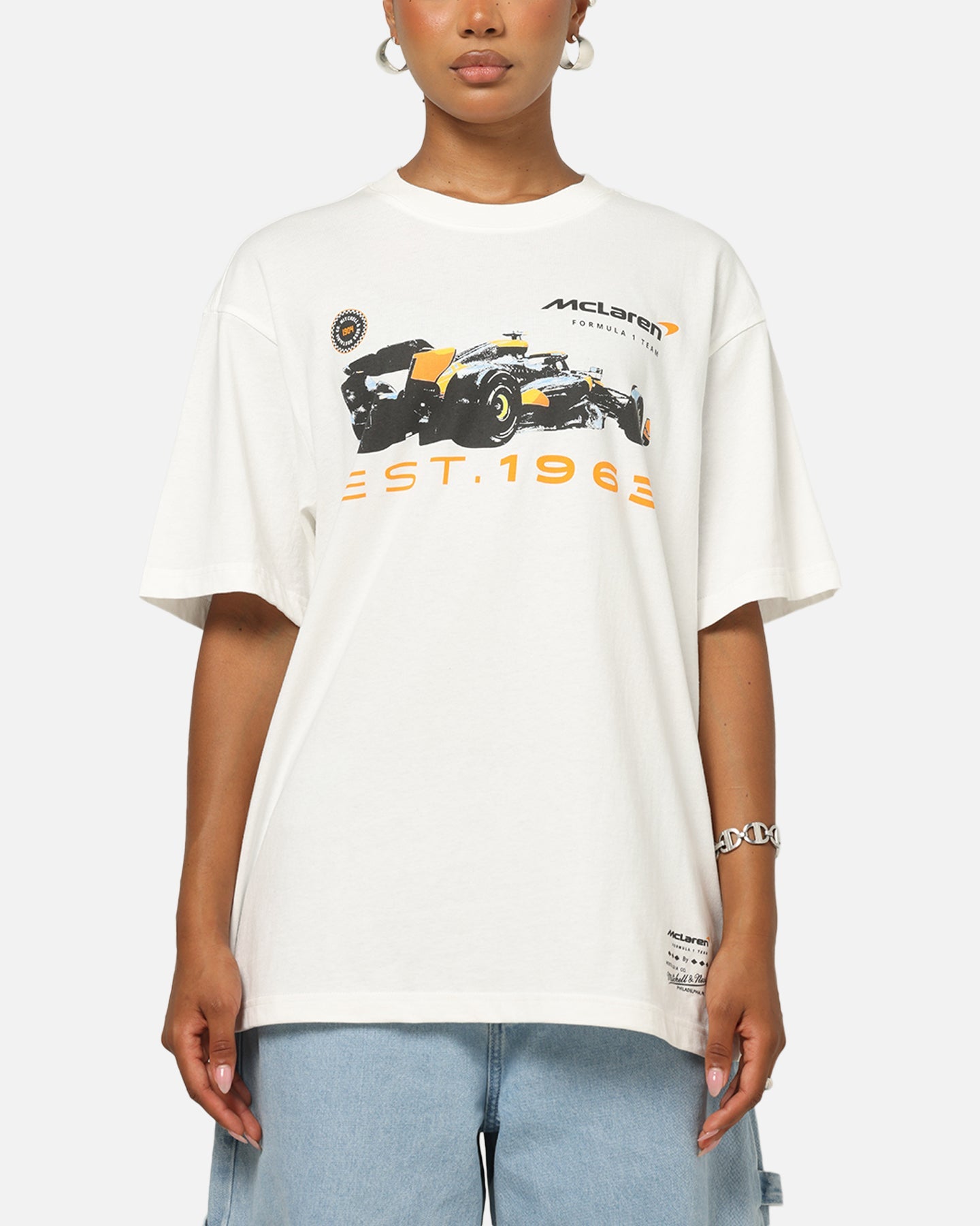 Mitchell & Ness X Mclaren Tailgate T-Shirt Vintage White