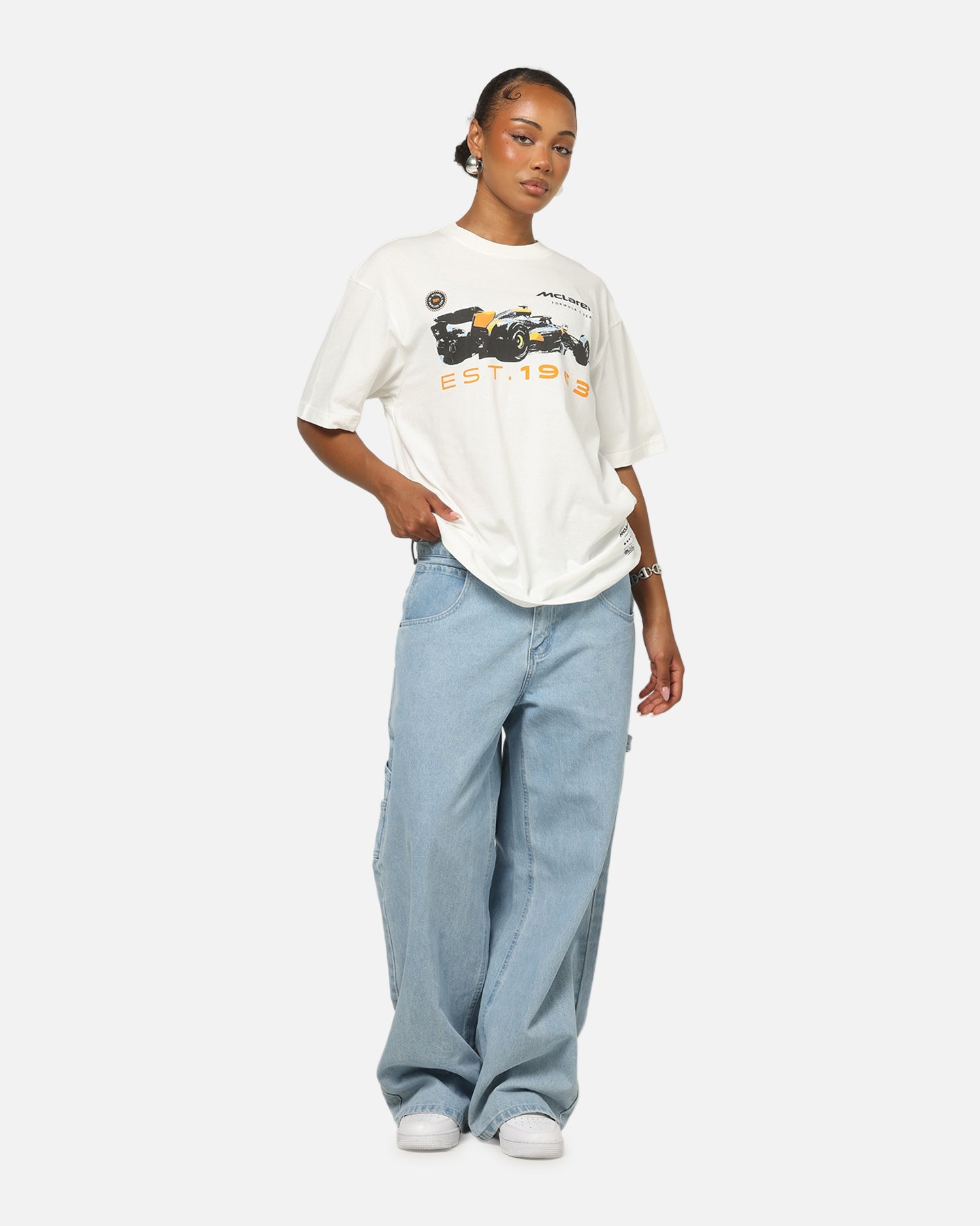 Mitchell & Ness X Mclaren Tailgate T-Shirt Vintage White