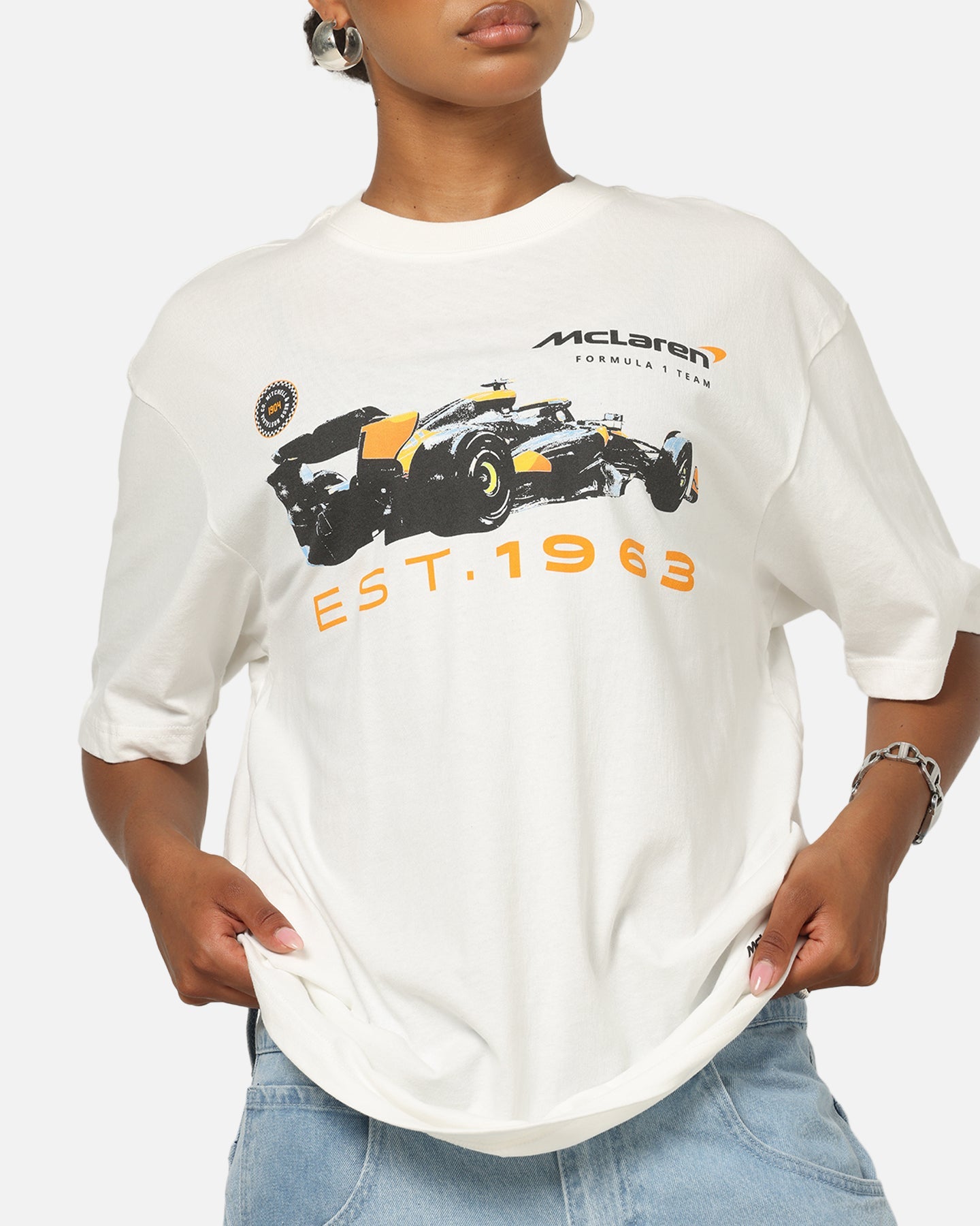 Mitchell & Ness X Mclaren Tailgate T-Shirt Vintage White