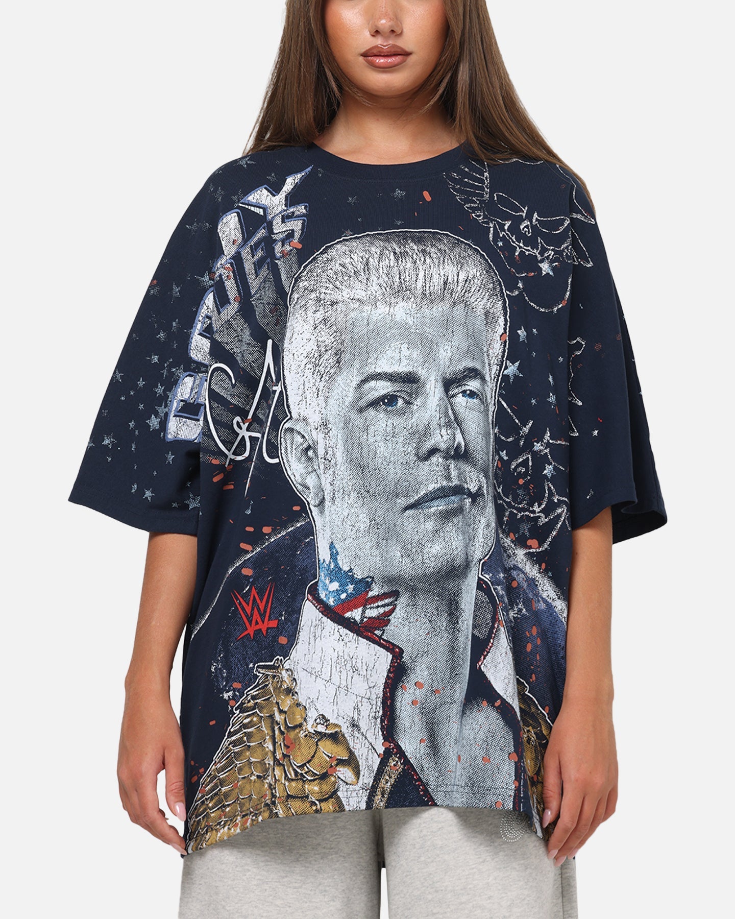 73Studio X WWE Cody Rhodes All Over Print T-Shirt Navy