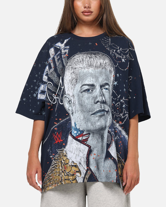 73Studio X WWE Cody Rhodes All Over Print T-Shirt Navy