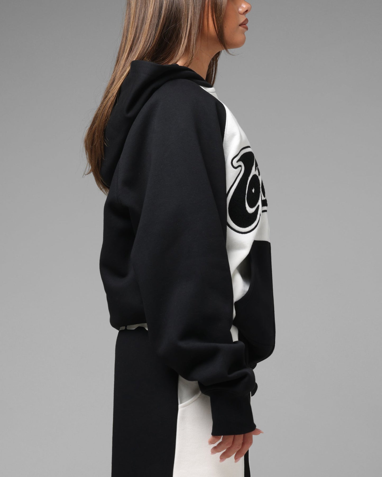 Loiter Jet Stream Zip Hoodie Black/White