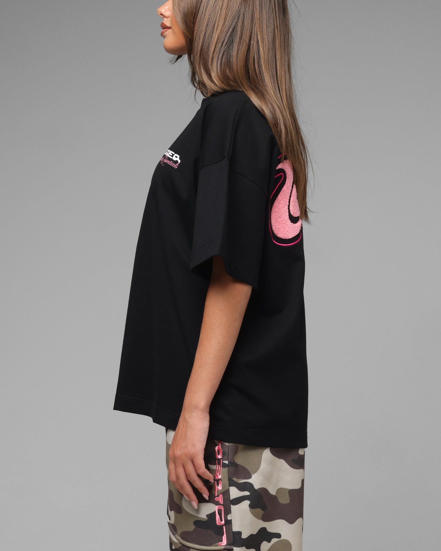 Loiter Jet Stream Chenille T-Shirt Black