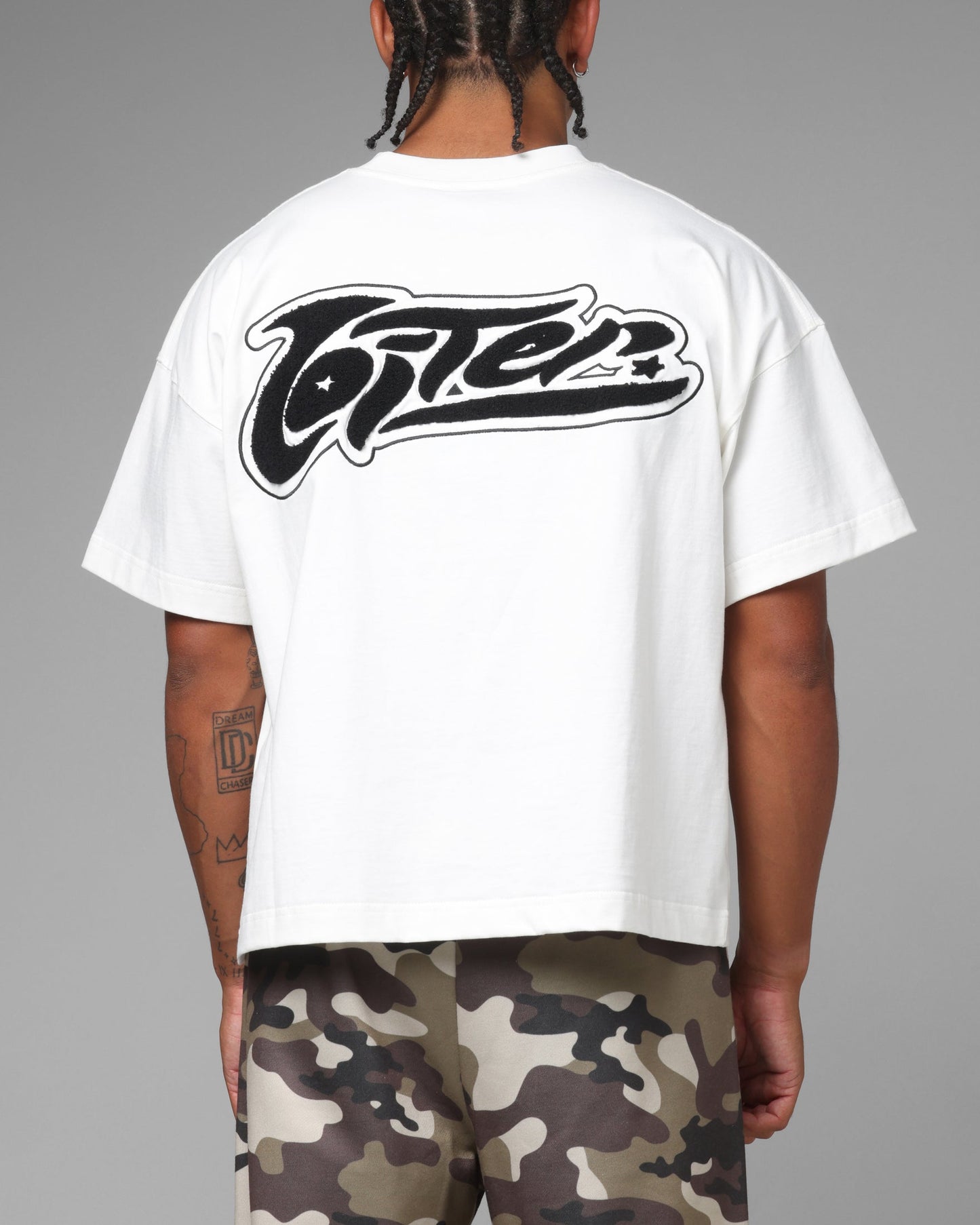 Loiter Jet Stream Chenille T-Shirt Off White