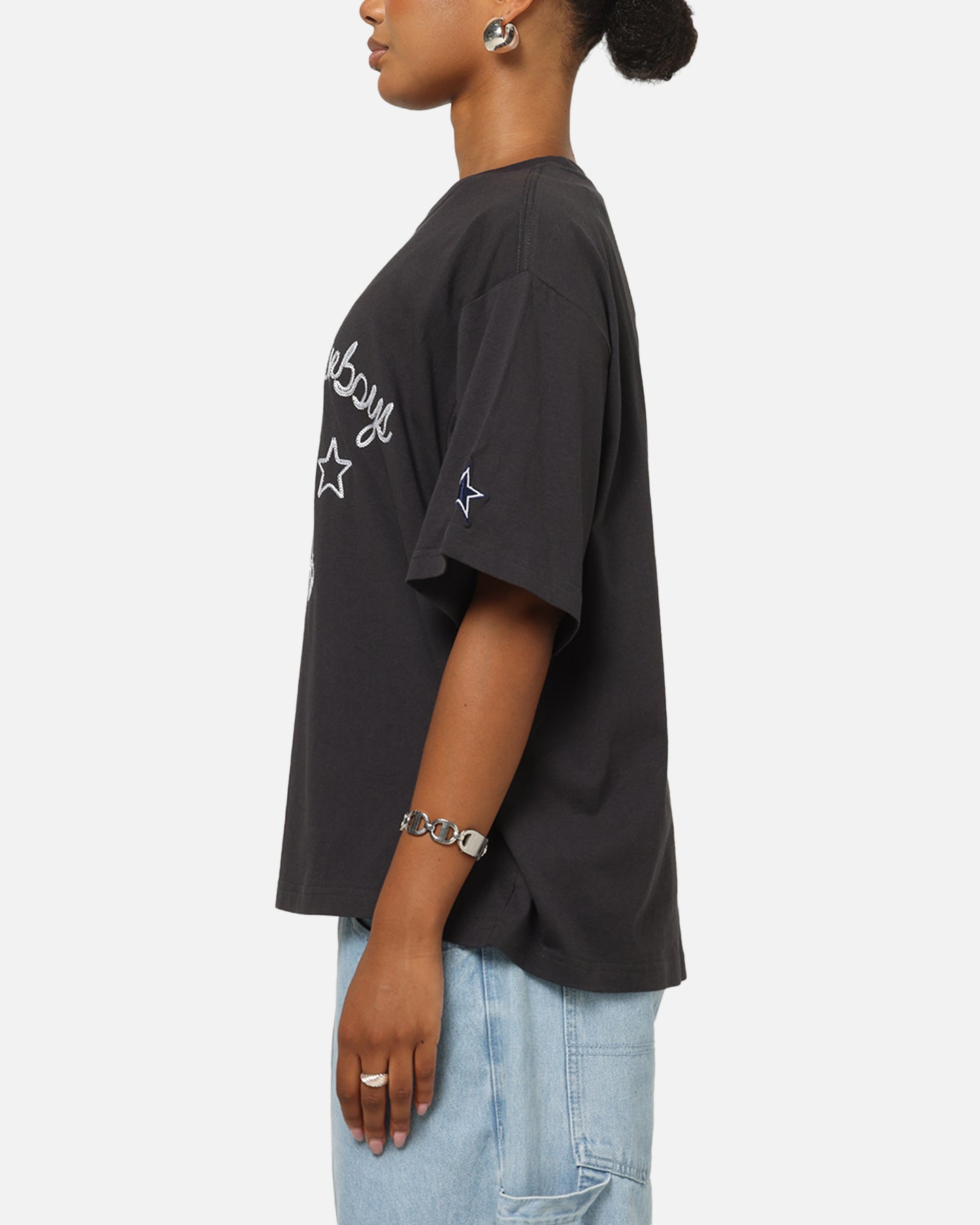 Mitchell & Ness Dallas Cowboys Chainstitch T-Shirt Washed Black