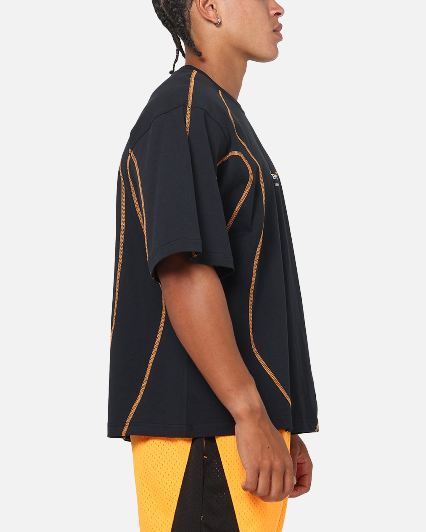 Mitchell & Ness X Mclaren Panel T-Shirt Black/Papaya