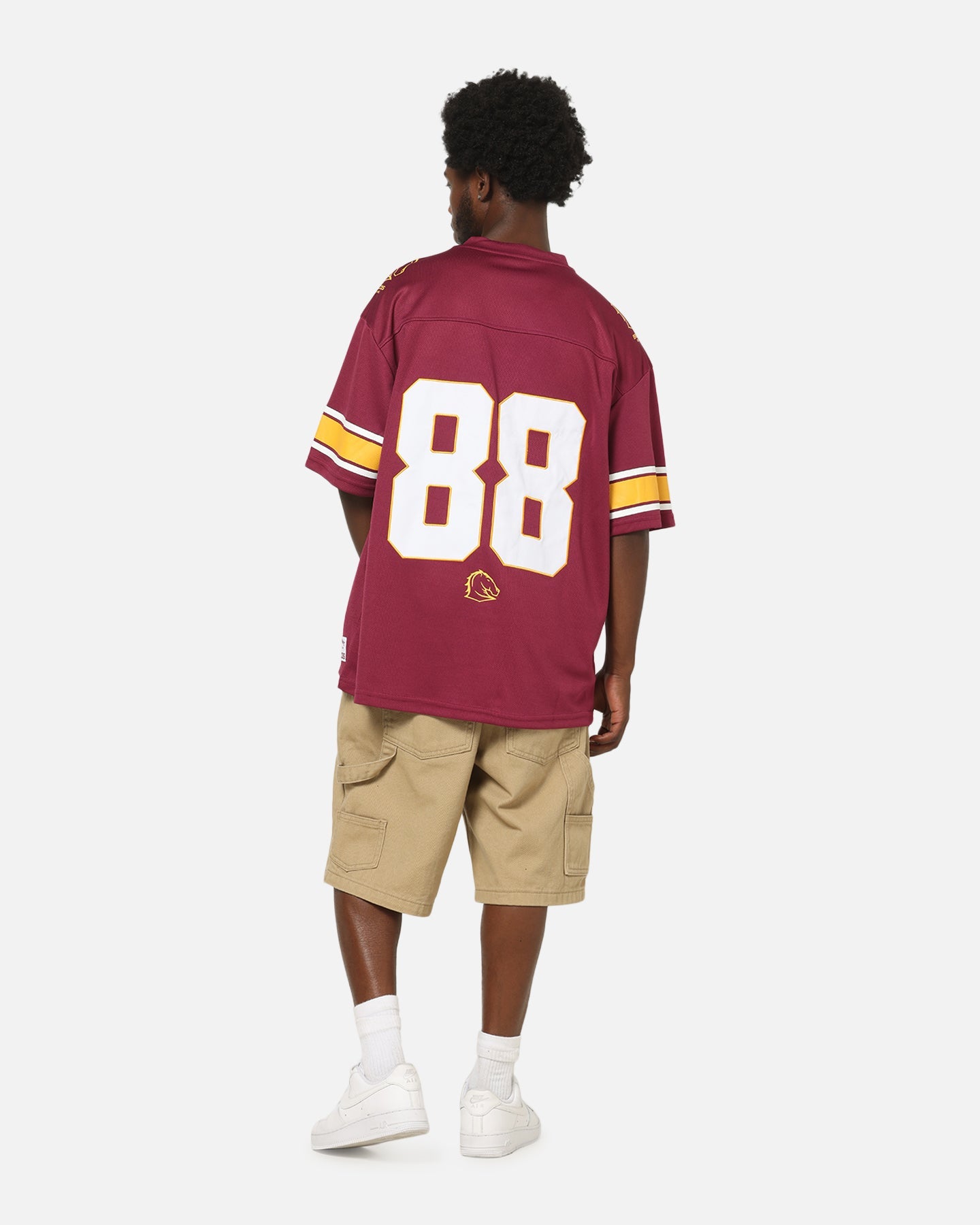 Bleacher Athletic Brisbane Broncos NRL Gridiron Mesh Jersey Official Team Color