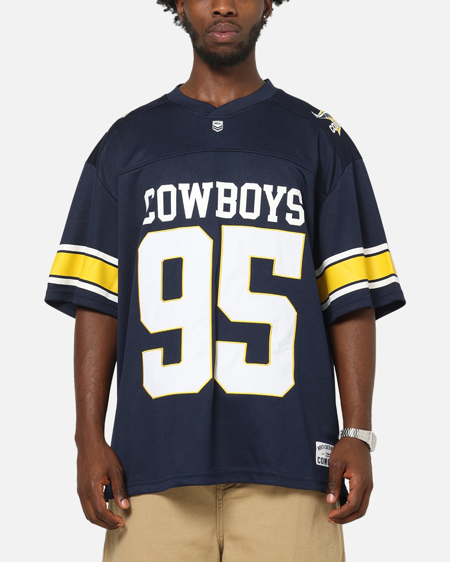 Bleacher Athletic North Queensland Cowboys NRL Gridiron Mesh Jersey Official Team Color