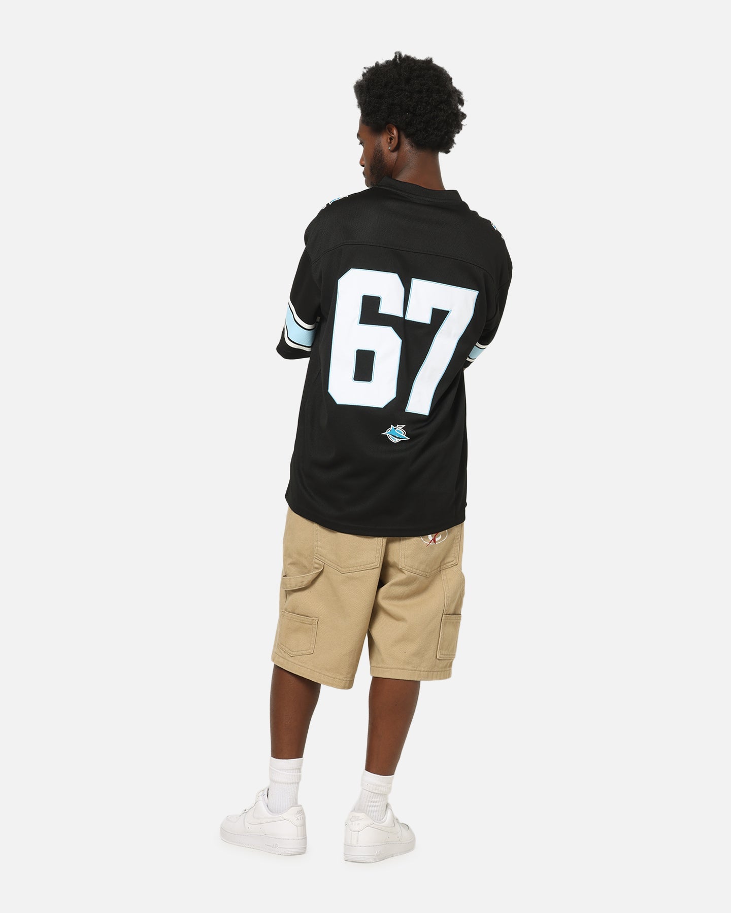 Bleacher Athletic Cronulla-Sutherland Sharks NRL Gridiron Mesh Jersey Official Team Color