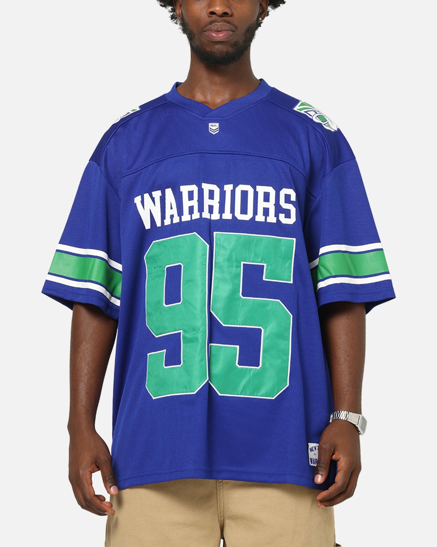 Bleacher Athletic New Zealand Warriors NRL Gridiron Mesh Jersey Official Team Color